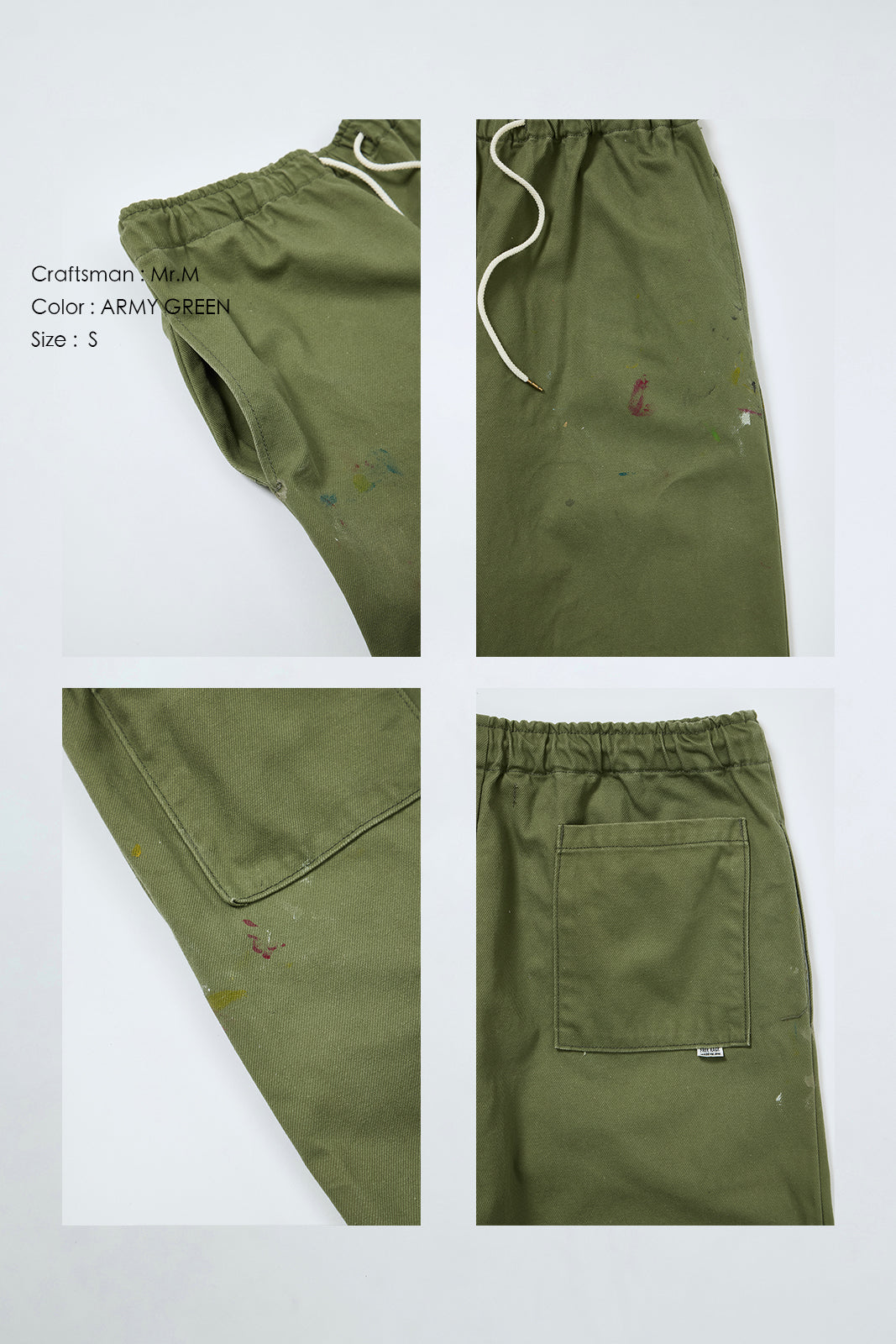 "Craftsman" リアルワークパンツ - ARMY GREEN