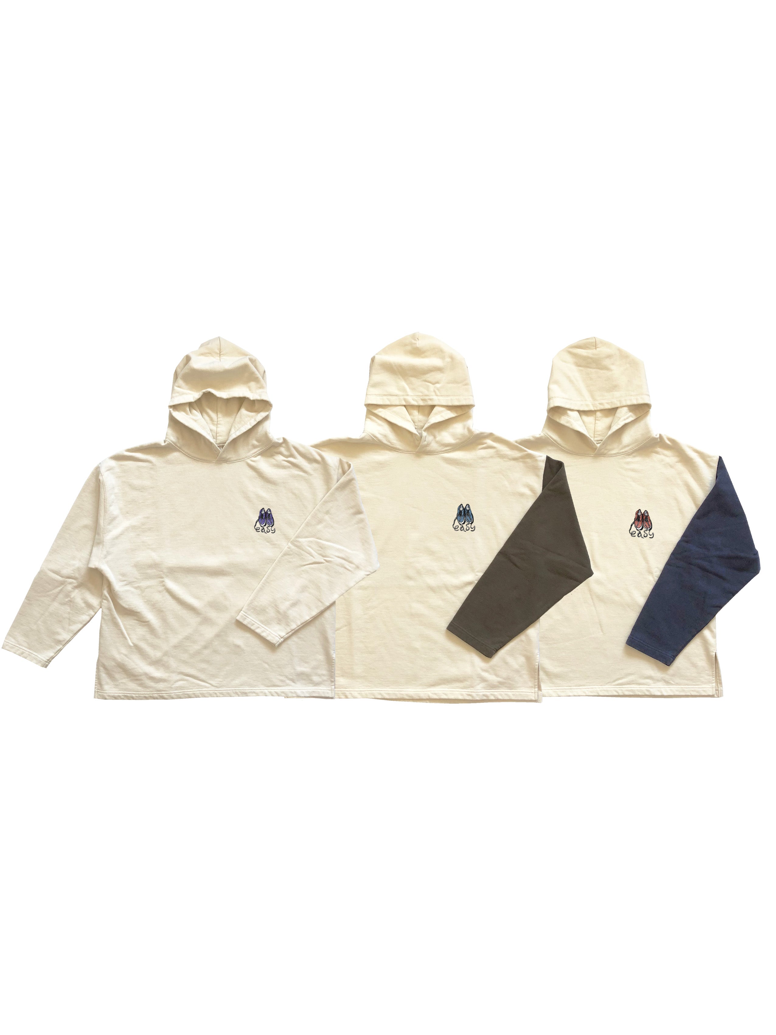 【サンプル】"easy" ルーズフィットプルオーバーパーカー