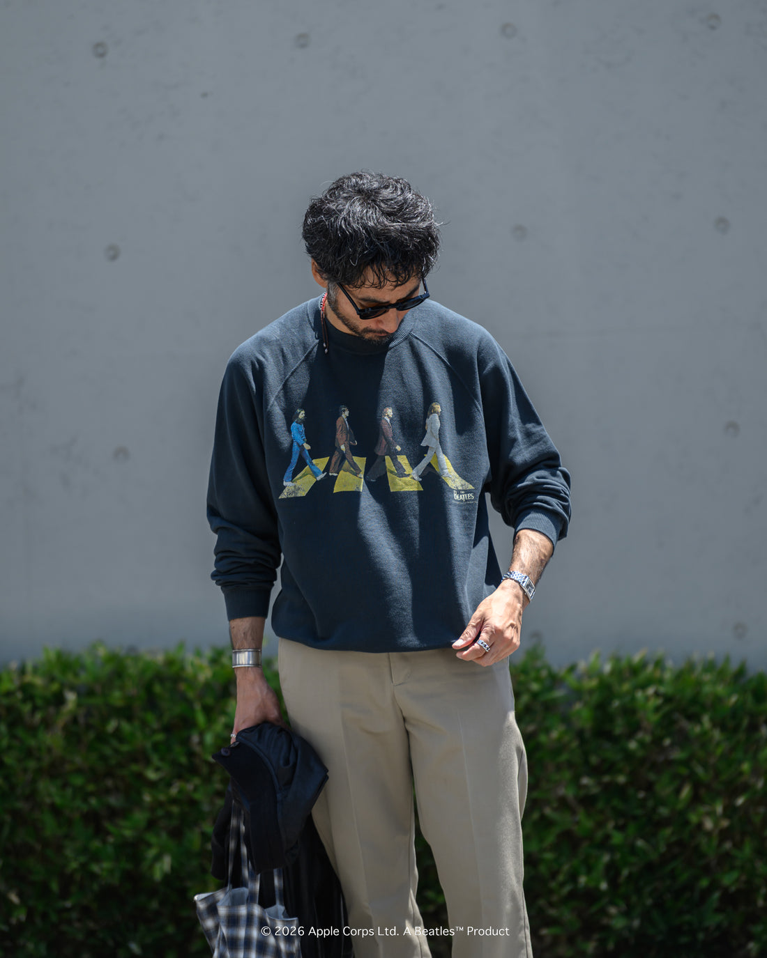 予約商品【THE BEATLES×free rage】Last Recording Raglan Crew Sweat