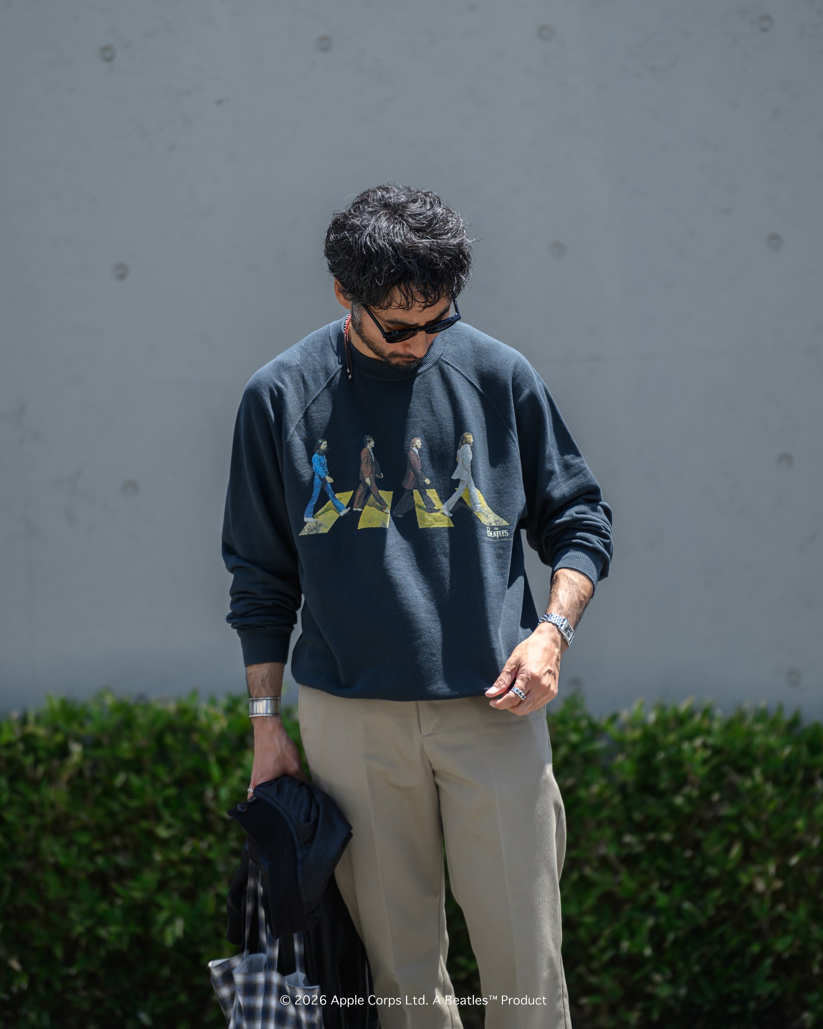 予約商品【THE BEATLES×free rage】Last Recording Raglan Crew Sweat