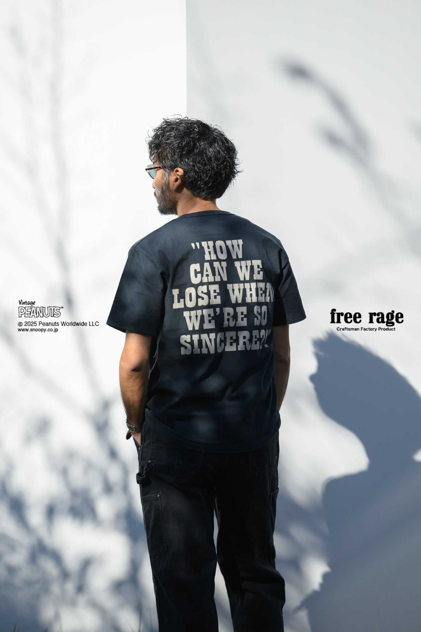 予約商品・【PEANUTS×free rage】CharlieBrown リサイクルコットン半袖Tシャツ