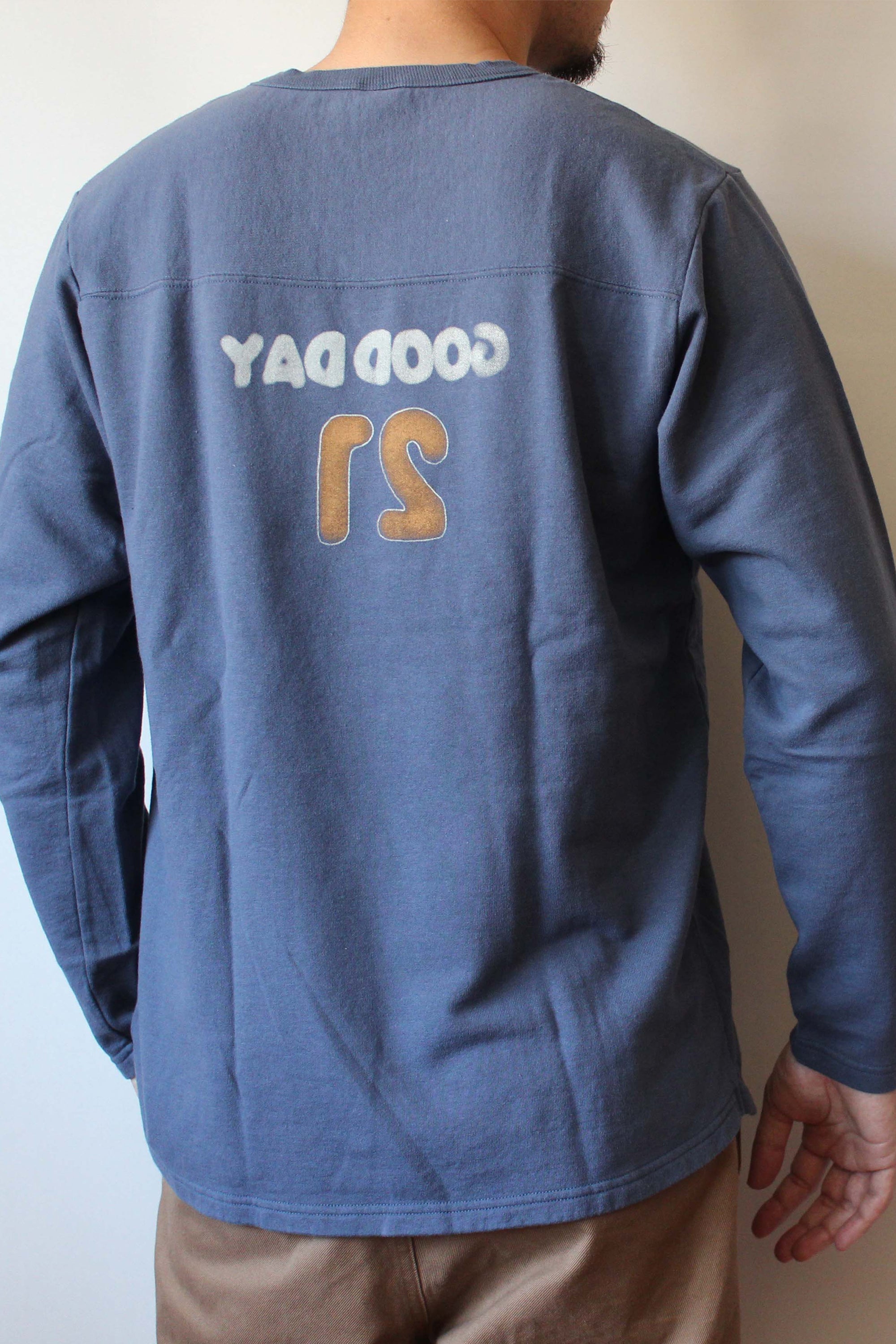 "GOOD DAY" ミニ裏毛フットボールスウェット