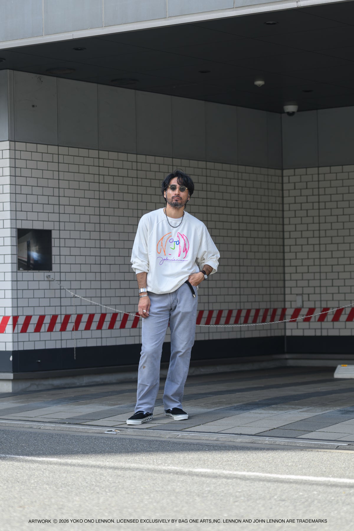【John Lennon×free rage】ART Raglan Crew Sweat