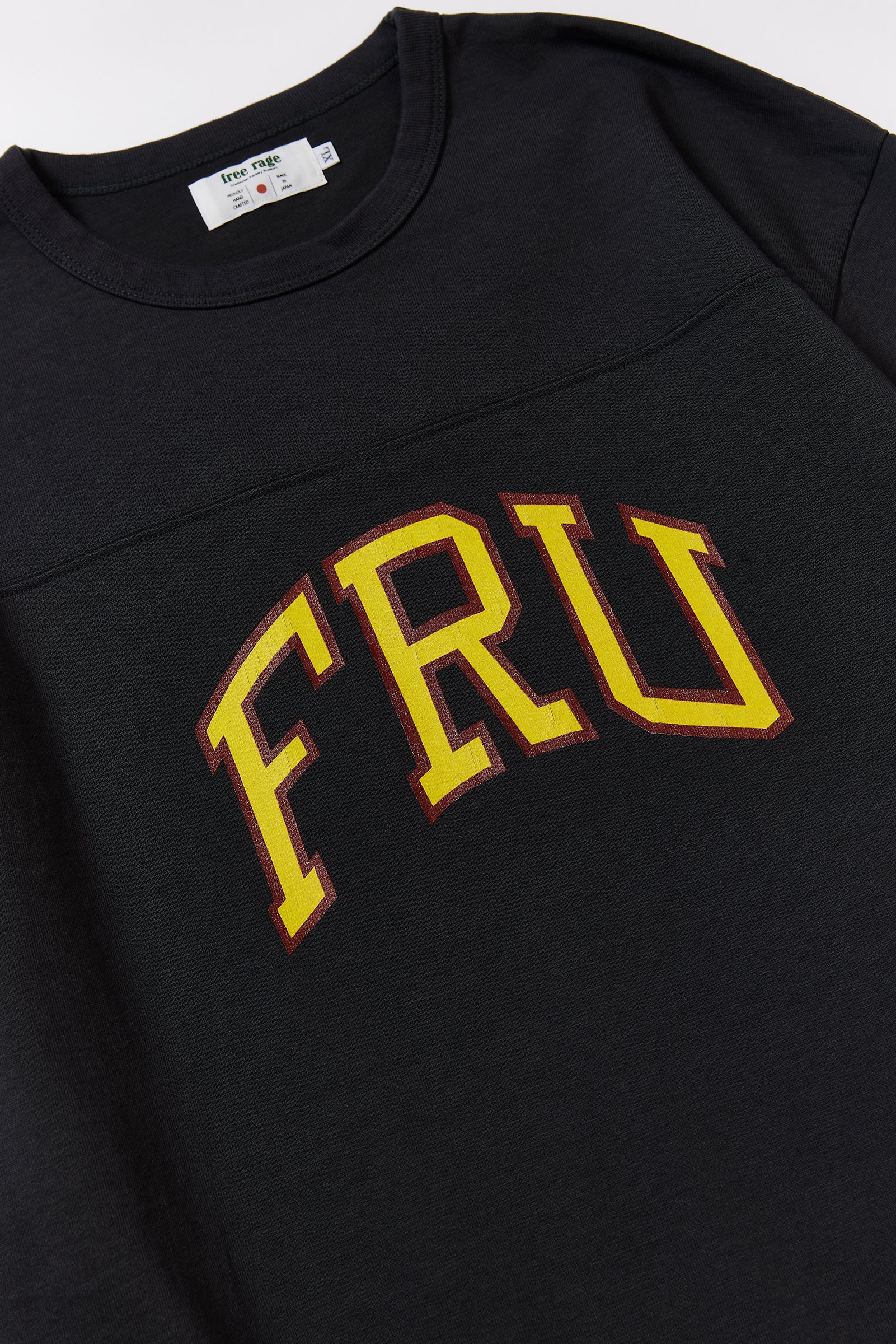 &quot;FRU&quot; フットボール七分袖Tee