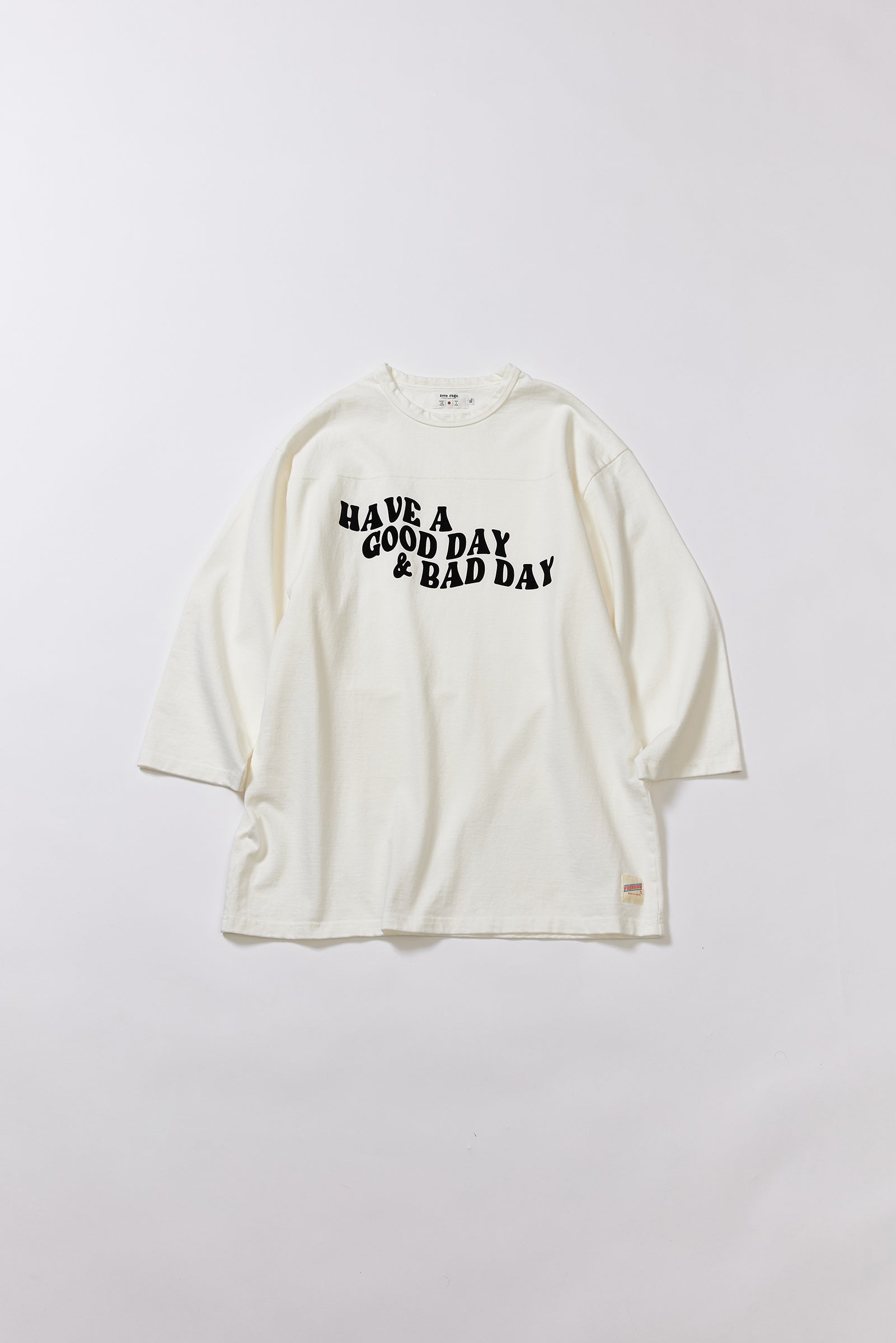 "HAVE A GOOD DAY & BAD DAY" フットボール七分袖Tee