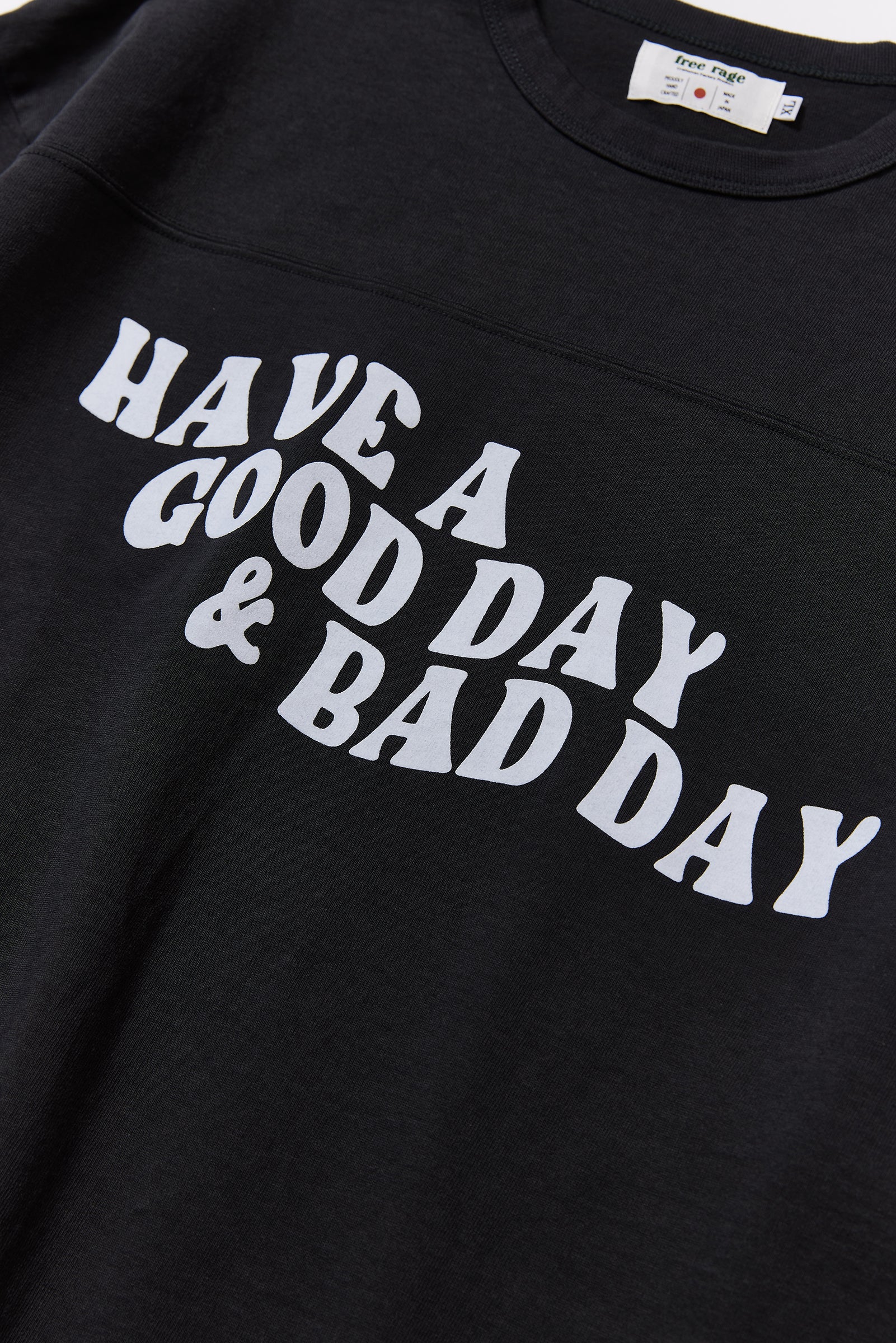 "HAVE A GOOD DAY & BAD DAY" フットボール七分袖Tee