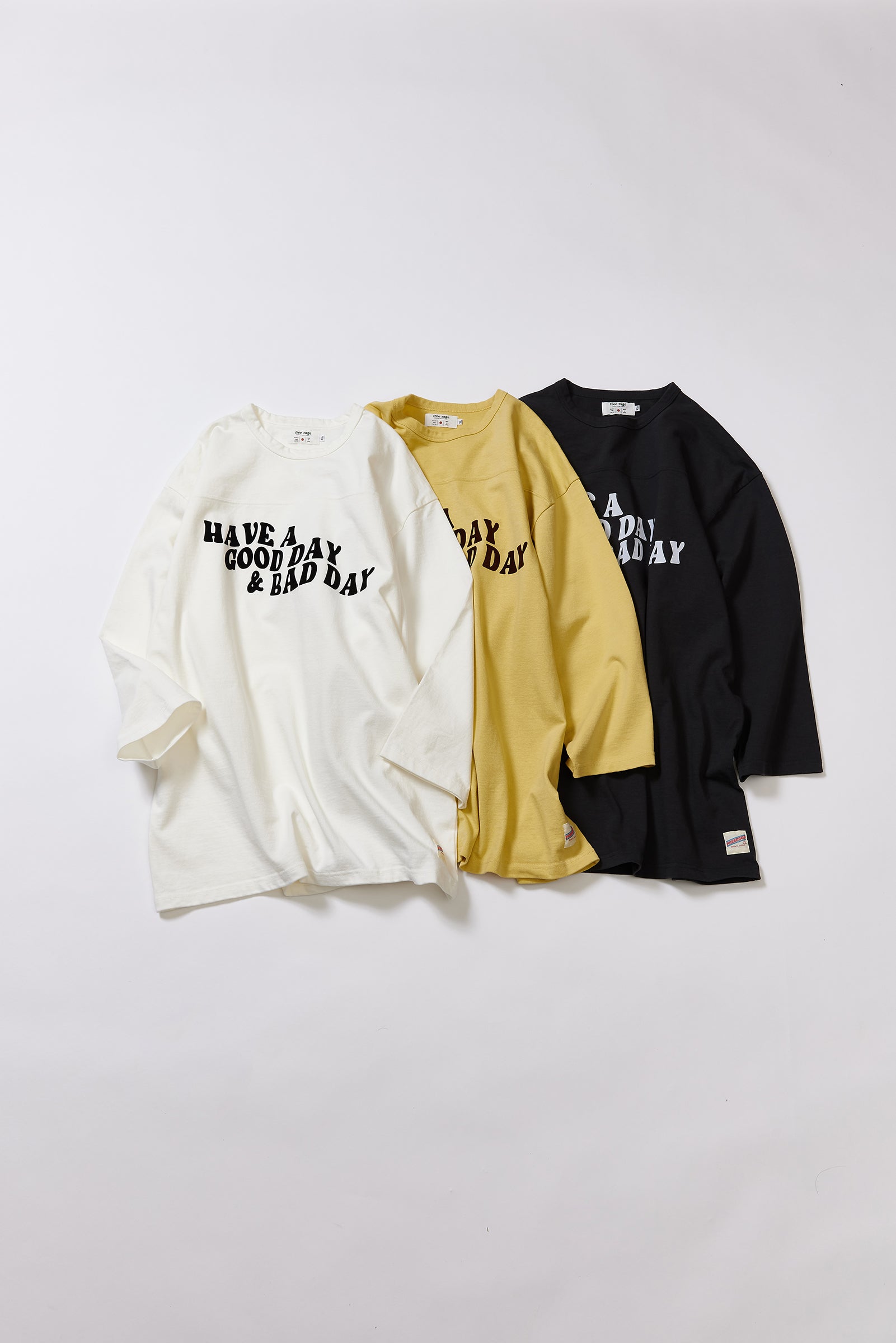 "HAVE A GOOD DAY & BAD DAY" フットボール七分袖Tee