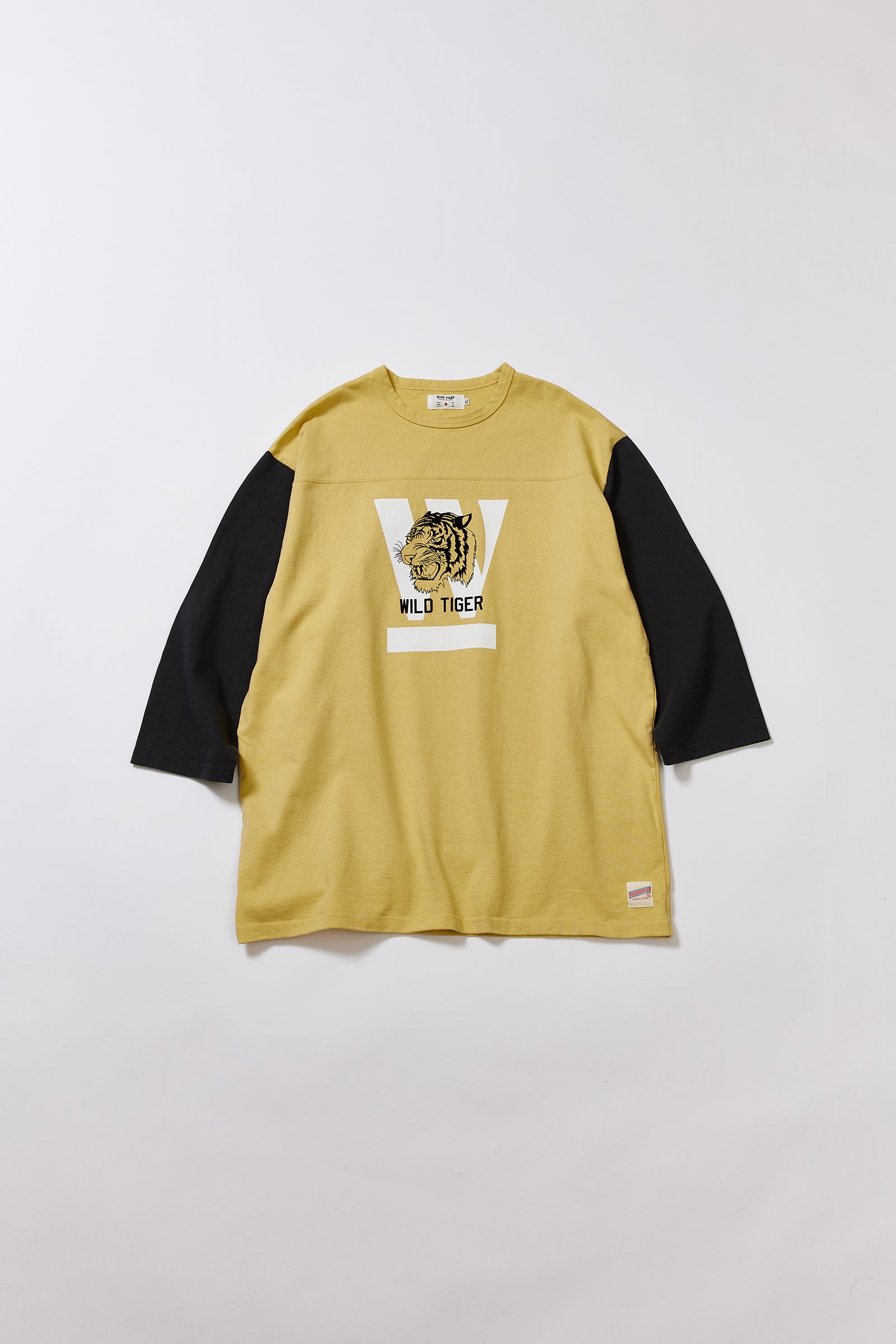 "WILD TIGER" フットボール七分袖Tee