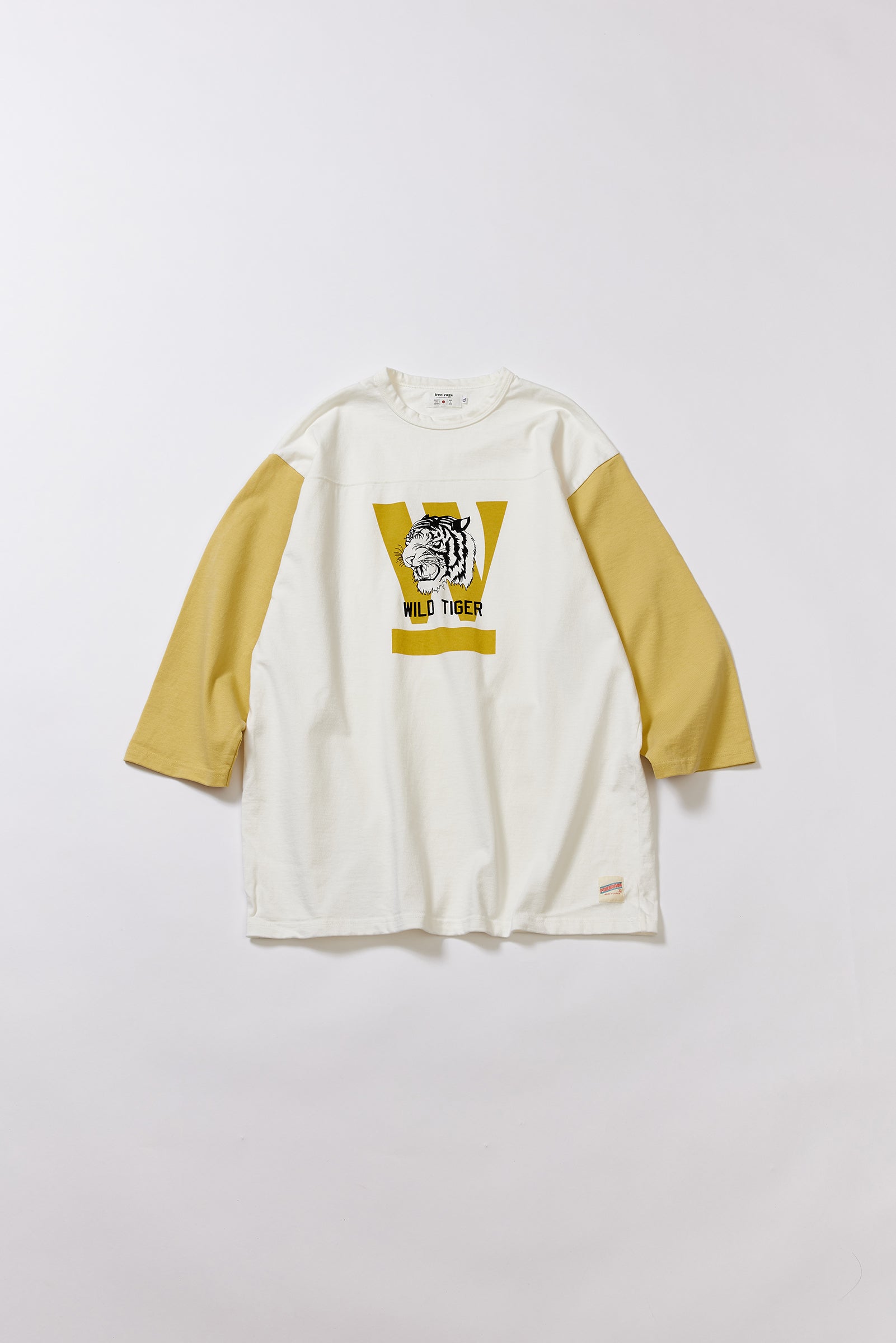 "WILD TIGER" フットボール七分袖Tee