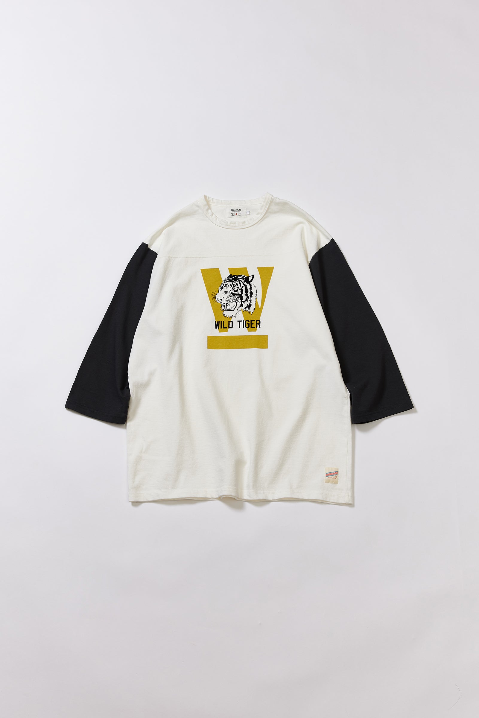 "WILD TIGER" フットボール七分袖Tee