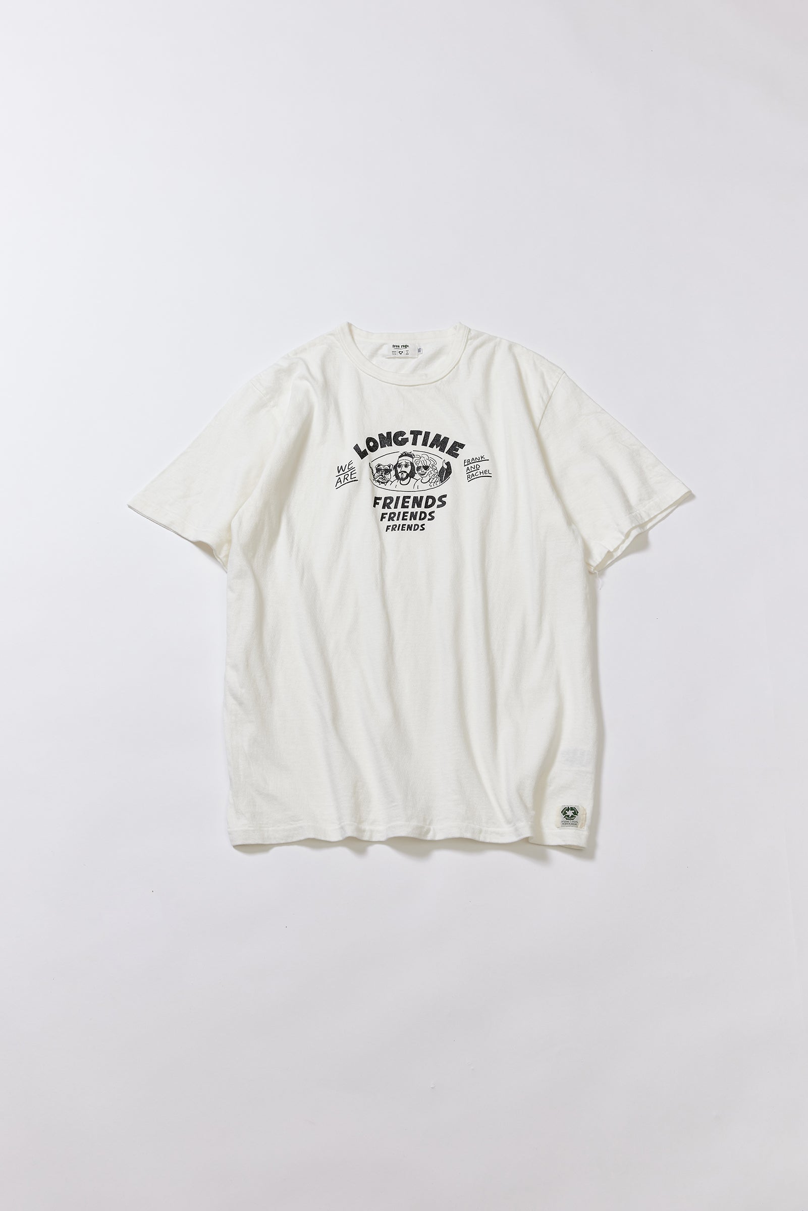"Long Time Friends" リサイクルコットンTee