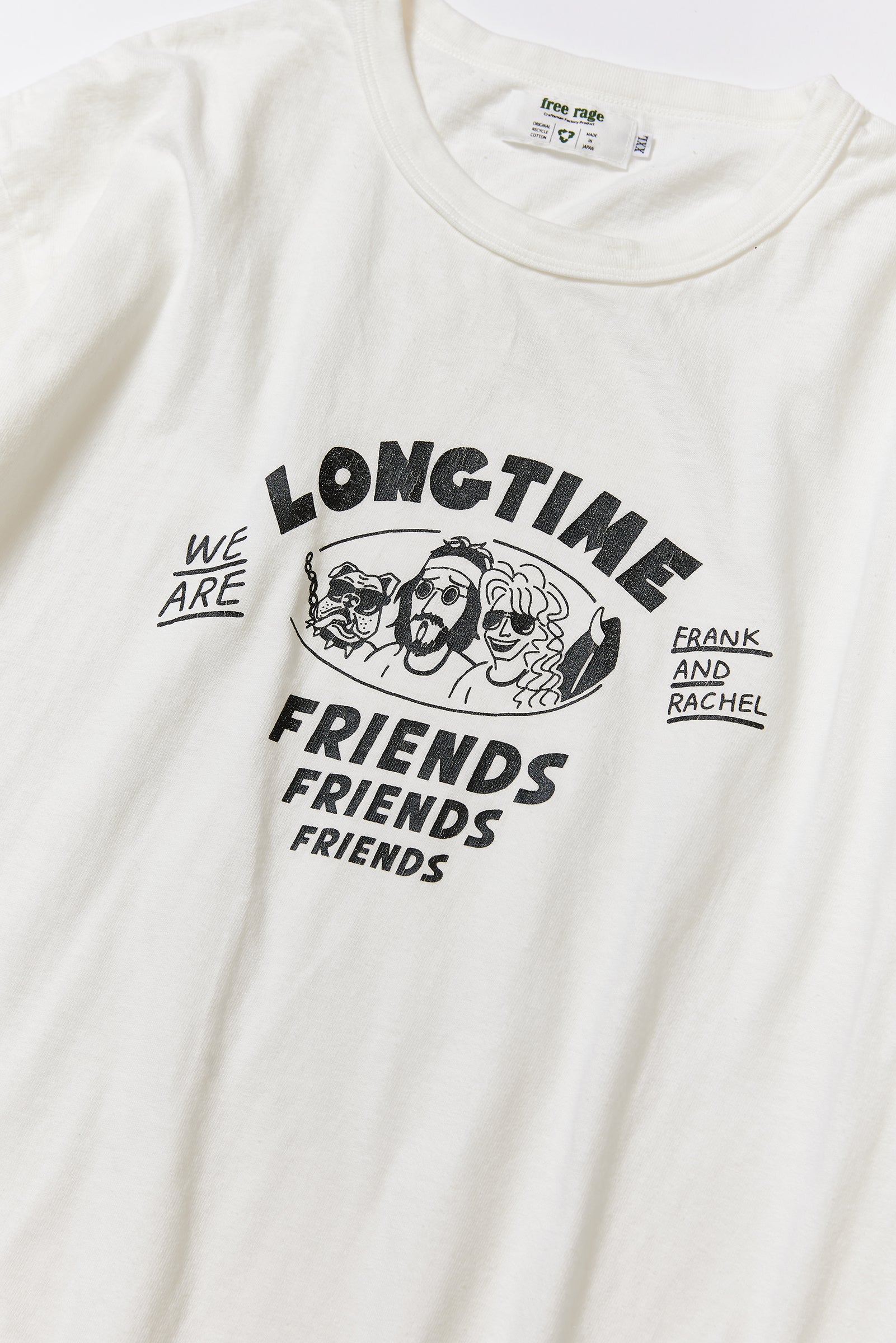 "Long Time Friends" リサイクルコットンTee