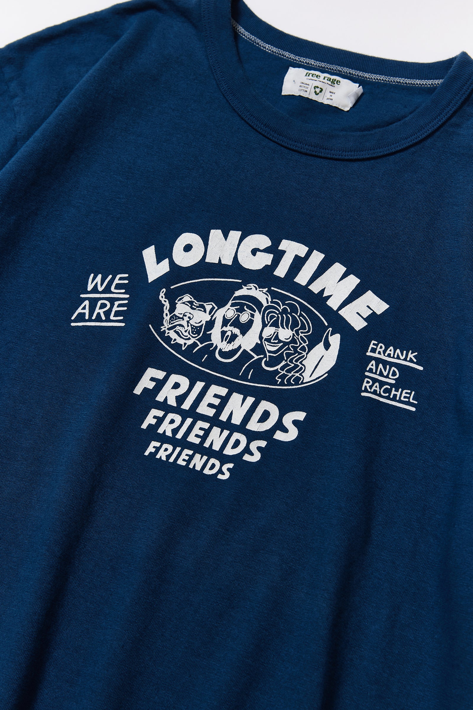 "Long Time Friends" リサイクルコットンTee