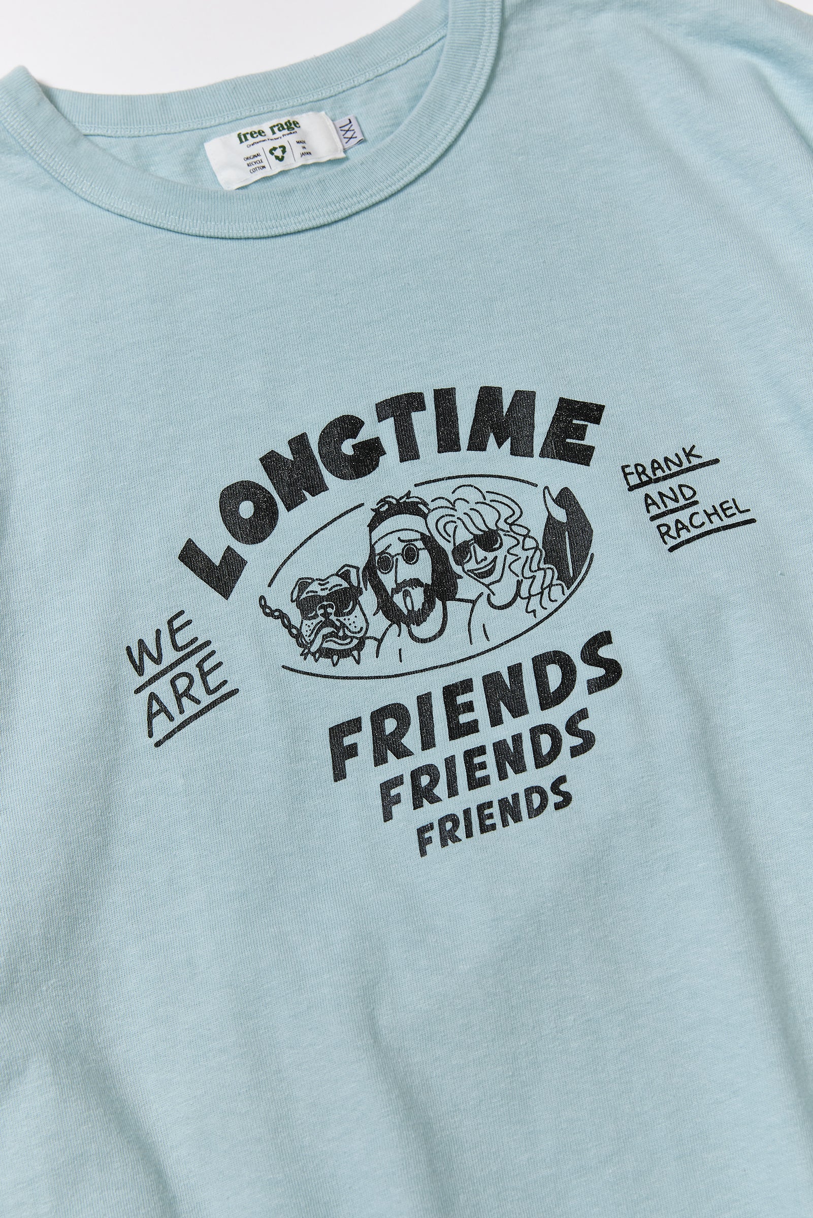 "Long Time Friends" リサイクルコットンTee