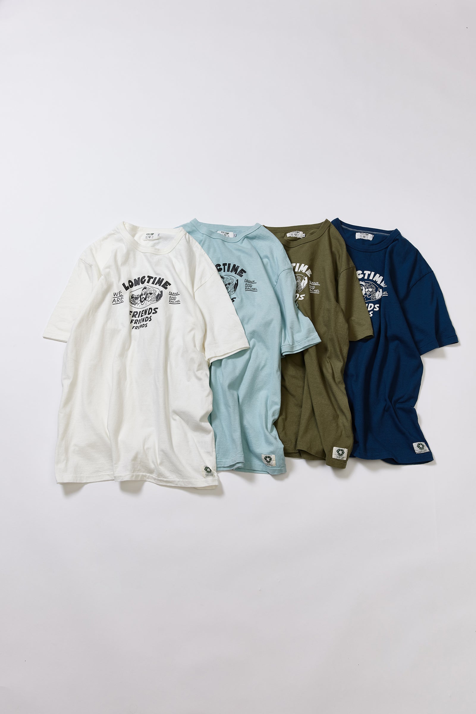 "Long Time Friends" リサイクルコットンTee