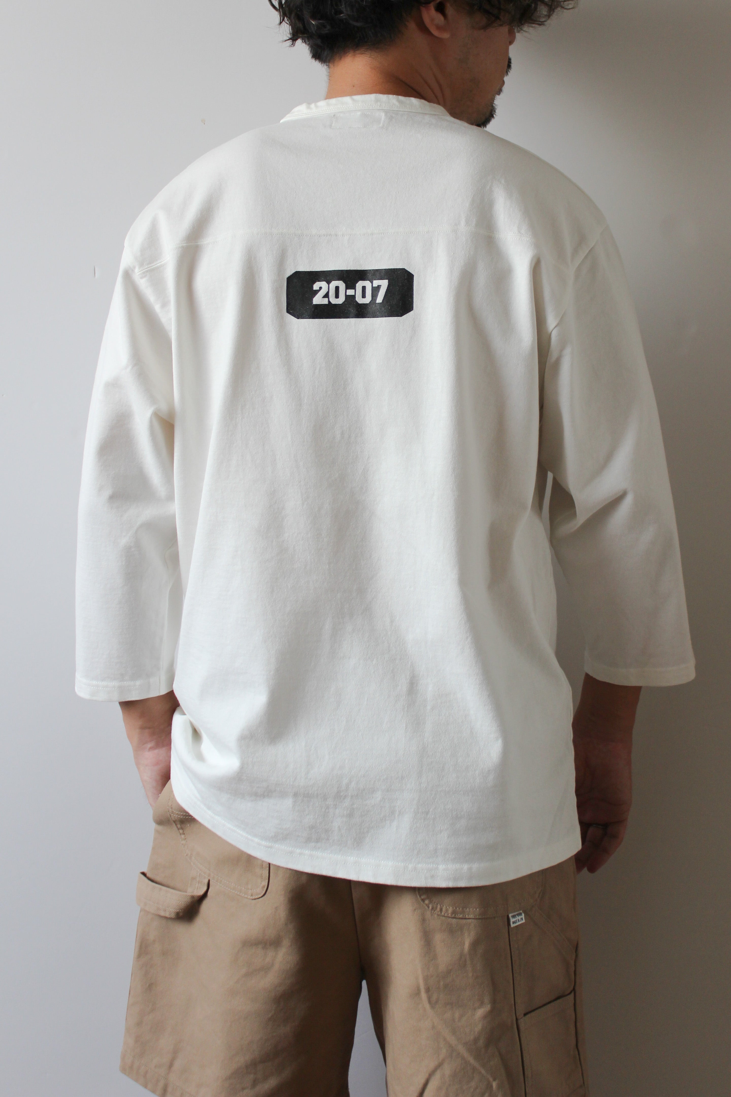"FRU" フットボール七分袖Tee