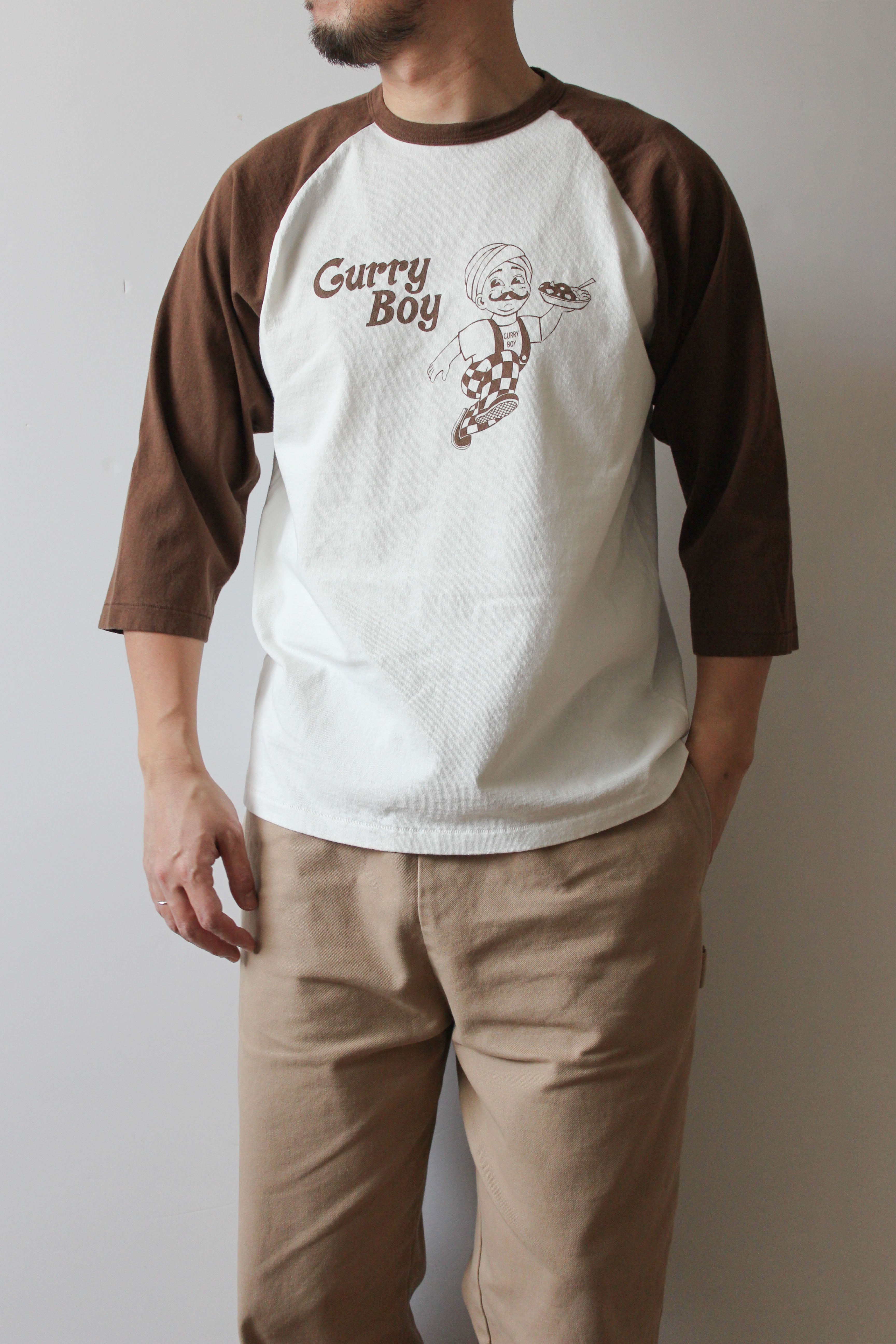 "Curry Boy" ラグラン七部袖Tee