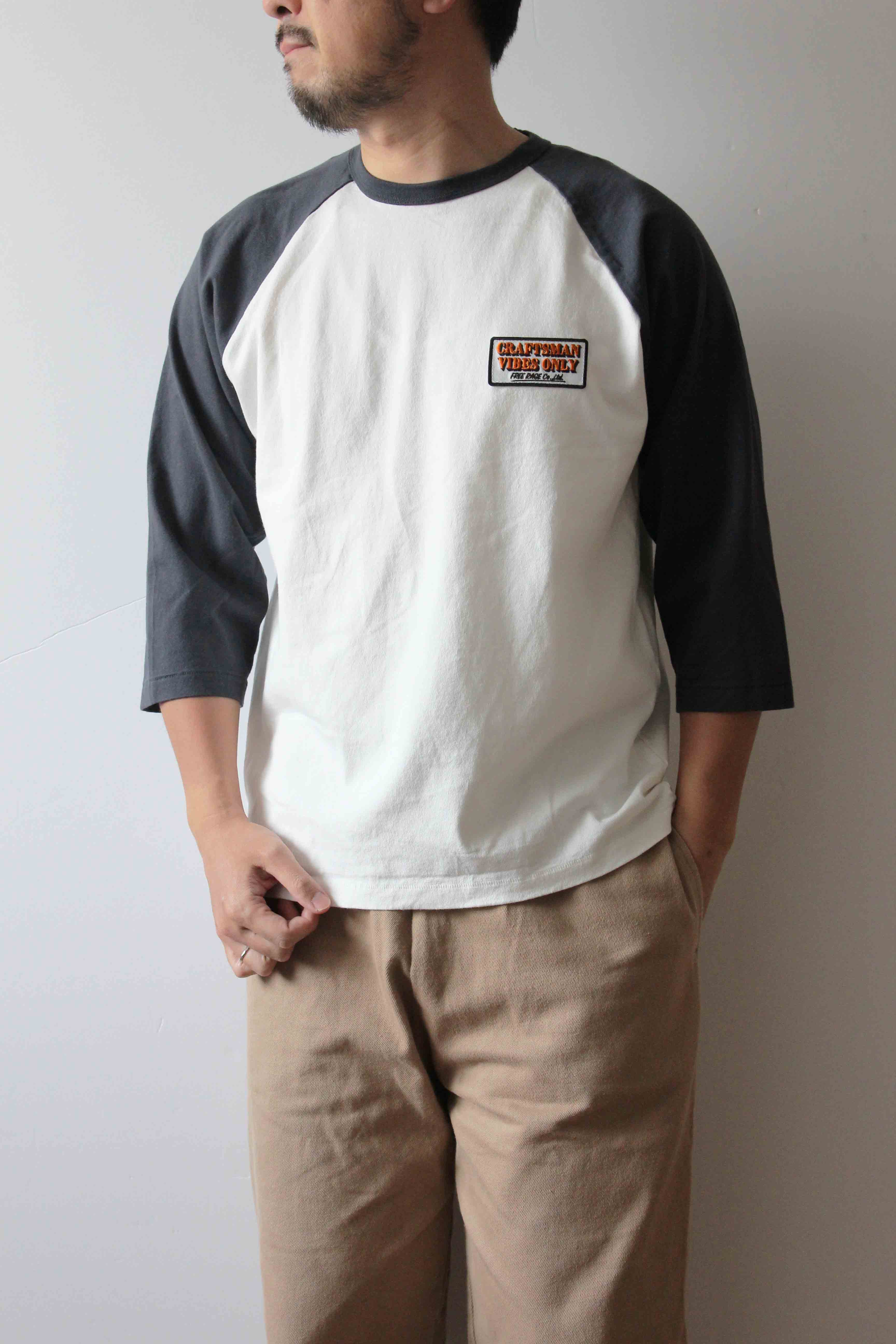 "CRAFTSMAN VIBES ONLY" ラグラン七部袖Tee