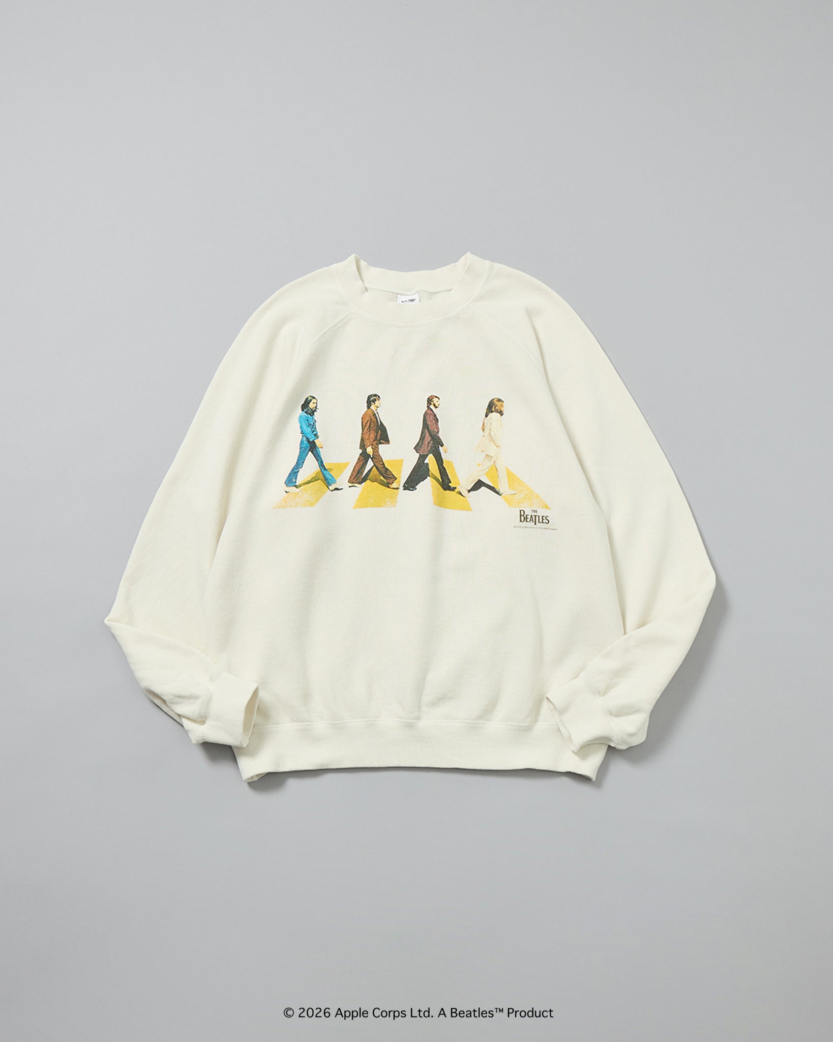 予約商品【THE BEATLES×free rage】Last Recording Raglan Crew Sweat