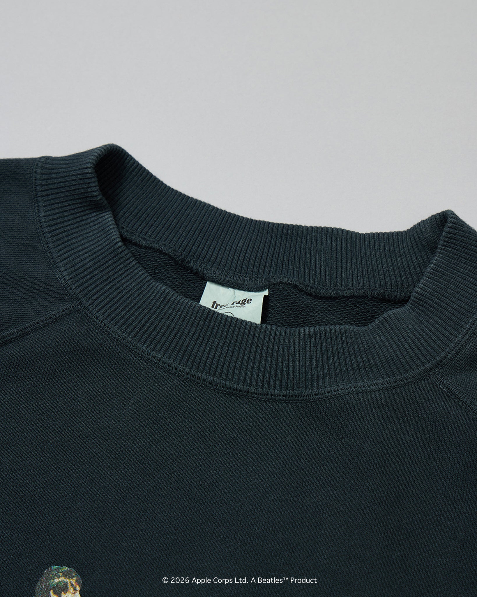 予約商品【THE BEATLES×free rage】Last Recording Raglan Crew Sweat