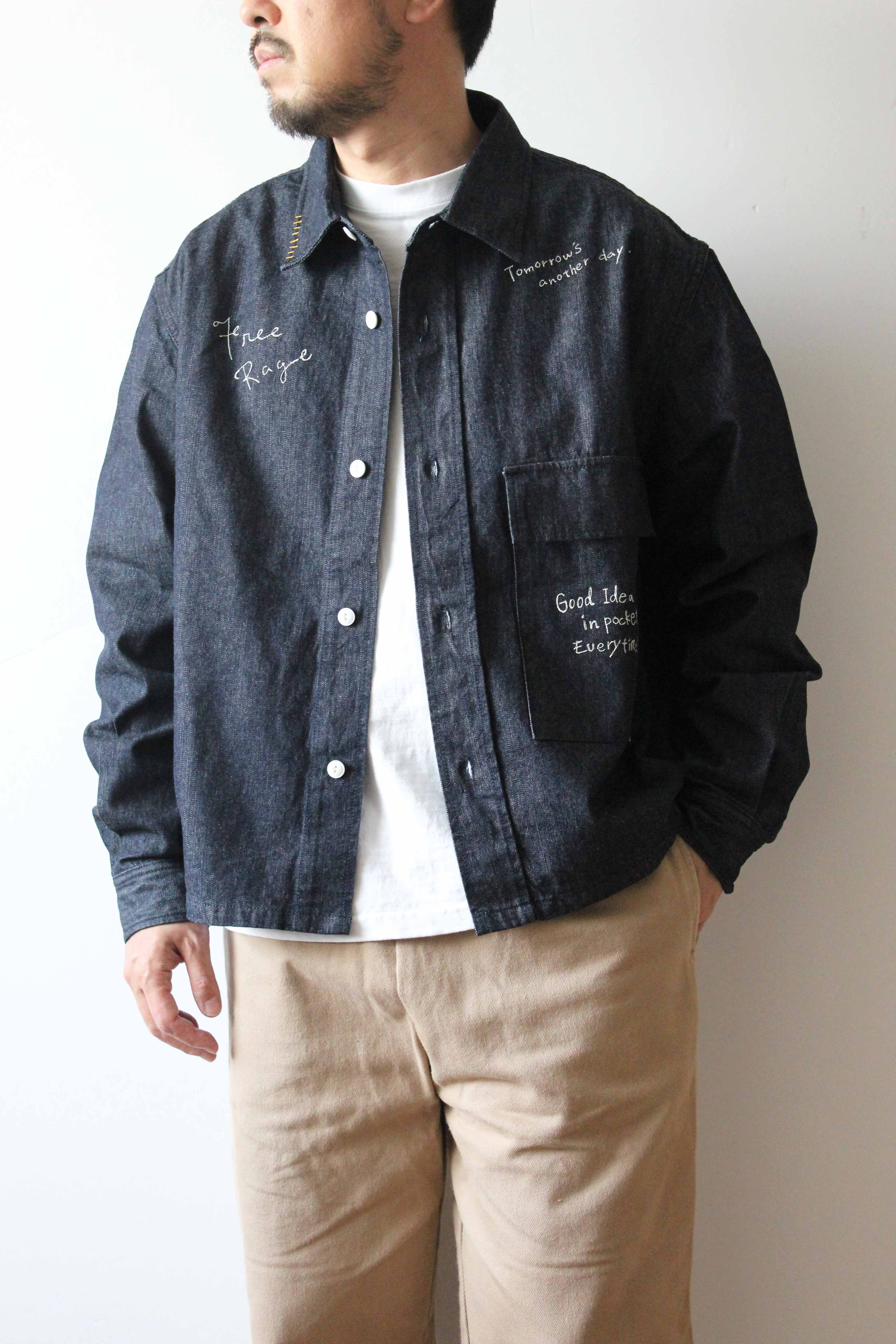 "10oz DENIM" CPOシャツ -Hand Paint-/CRAFTSMAN VIBES ONLY