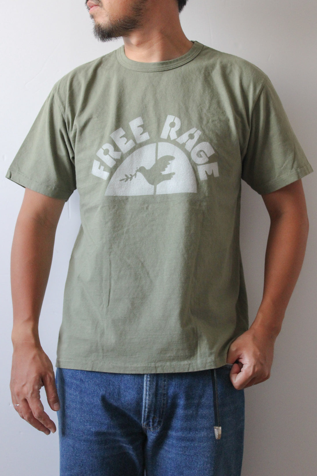 "BRUSH PEACE BIRD" リサイクルコットンTee/ALL WE NEED IS PEACE