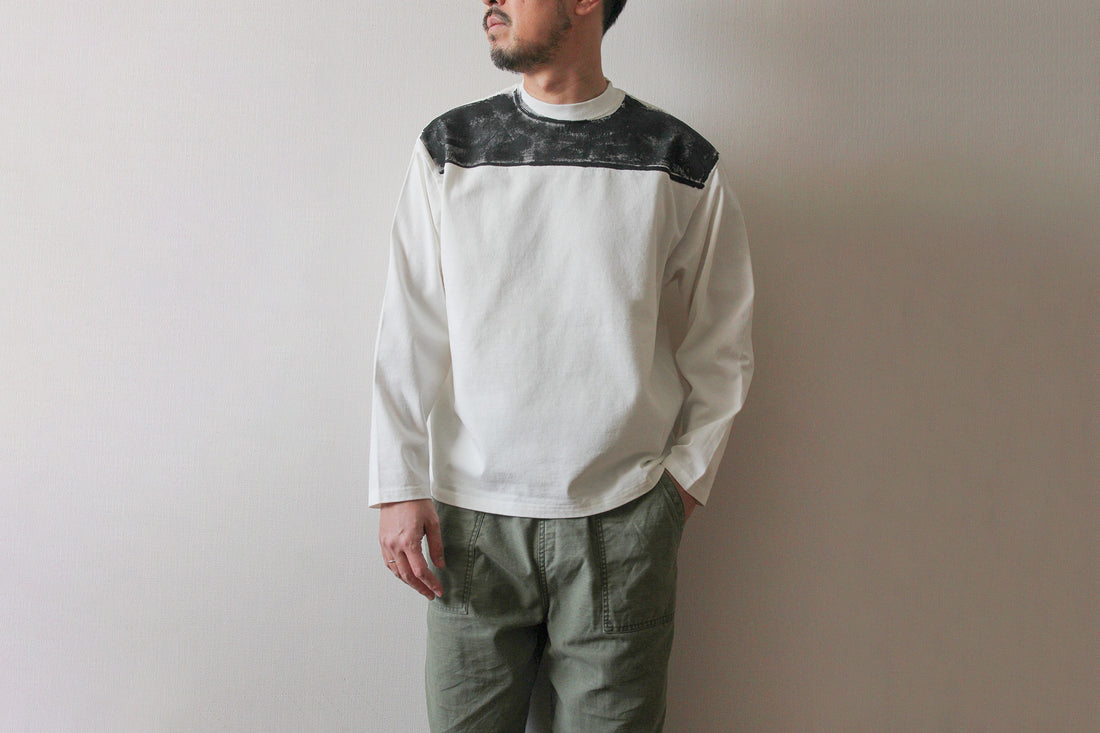 【受注予約】ハンドクラフト ラフ&タフ フットボール長袖Tシャツ/York Roller Paint