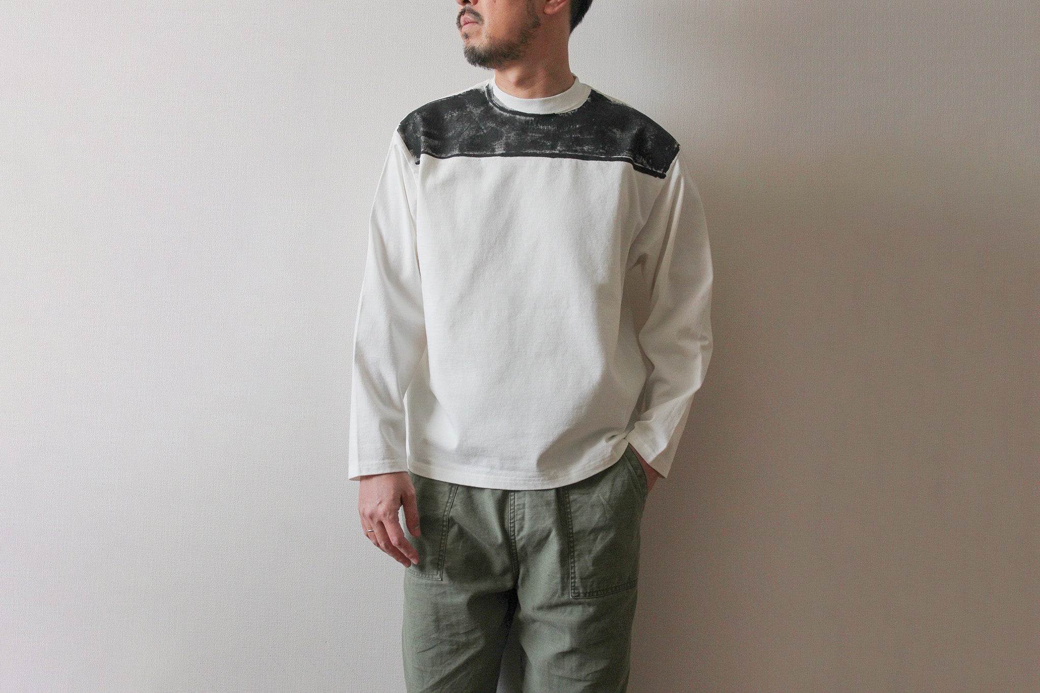 【受注予約】ハンドクラフト ラフ&タフ フットボール長袖Tシャツ/York Roller Paint