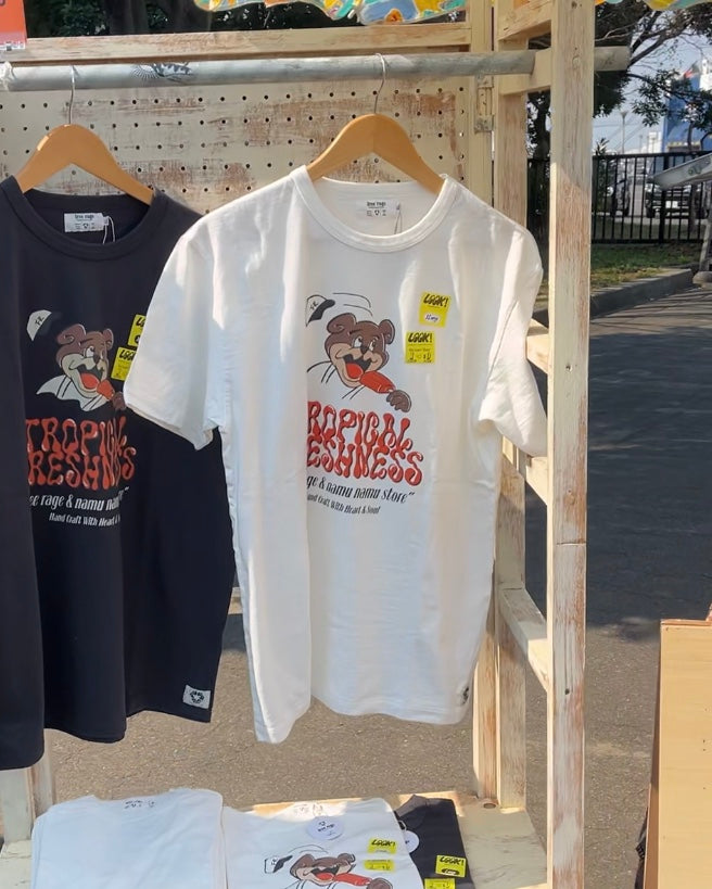 "TROPICAL FRESHNESS " リサイクルコットンTee (namunamu ver,)