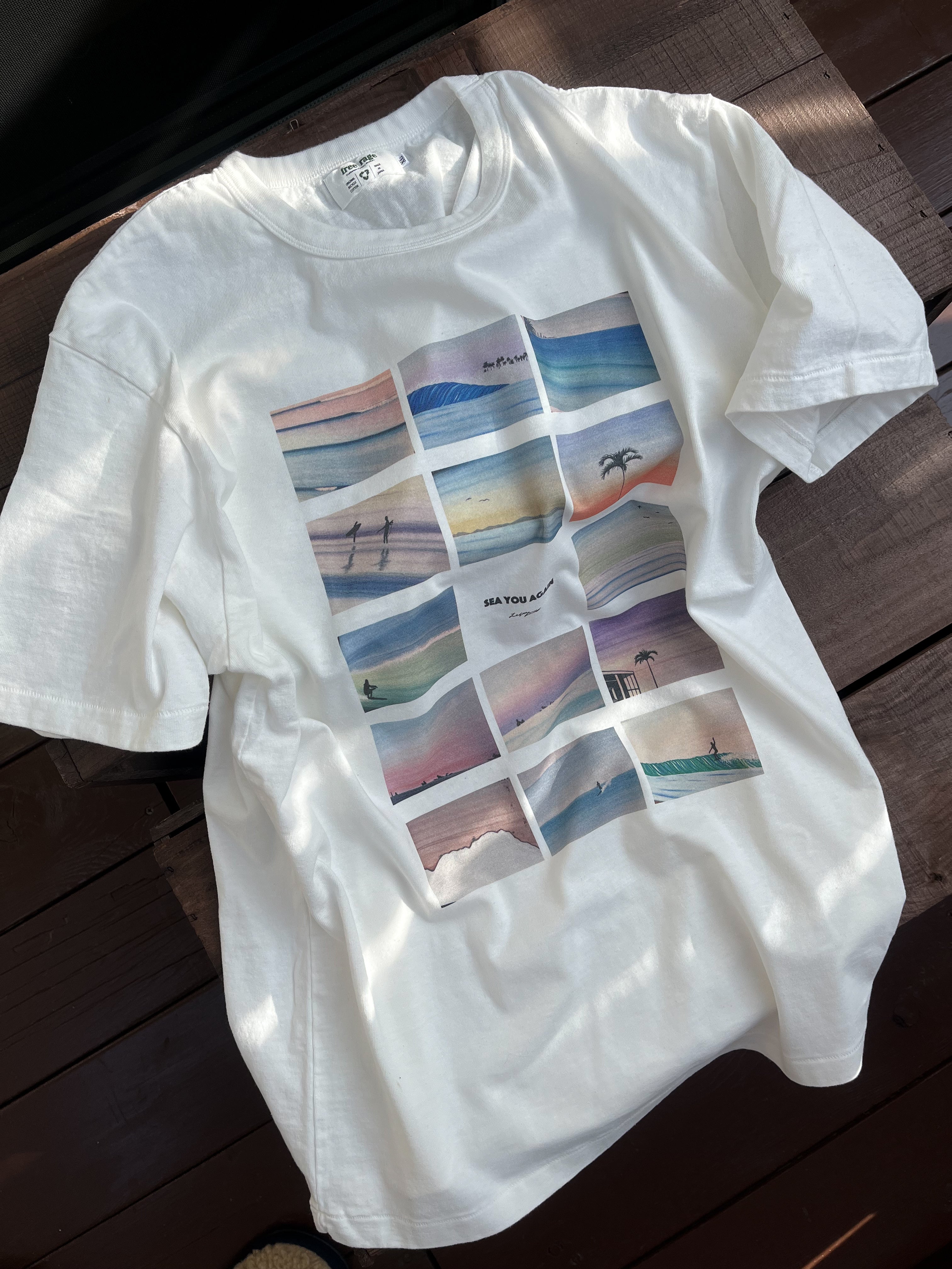 "SEA YOU AGAIN" リサイクルコットンTee (半袖)