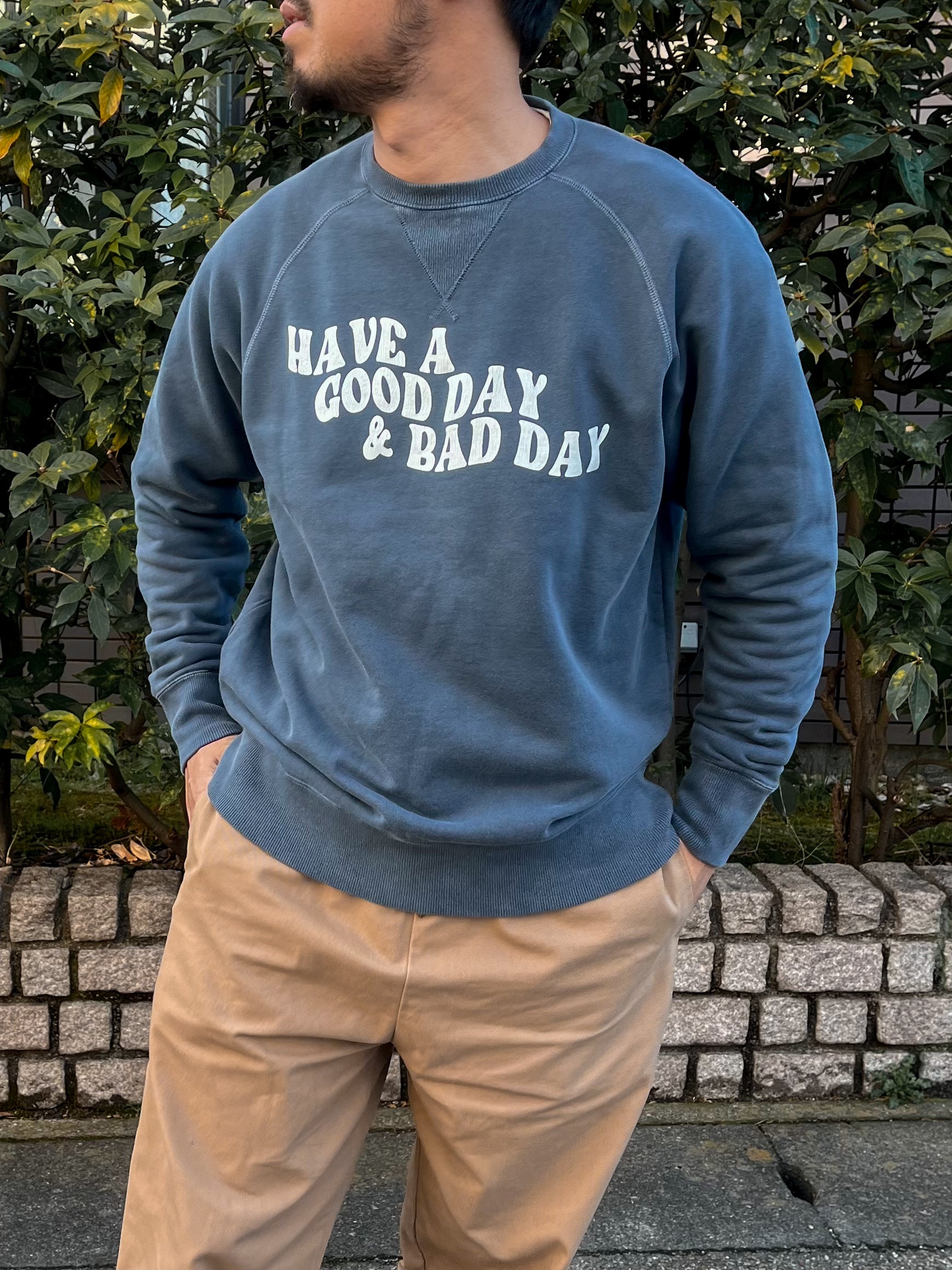 &quot;HAVE A GOOD DAY &amp; BAD DAY&quot; ヴィンテージスウェット