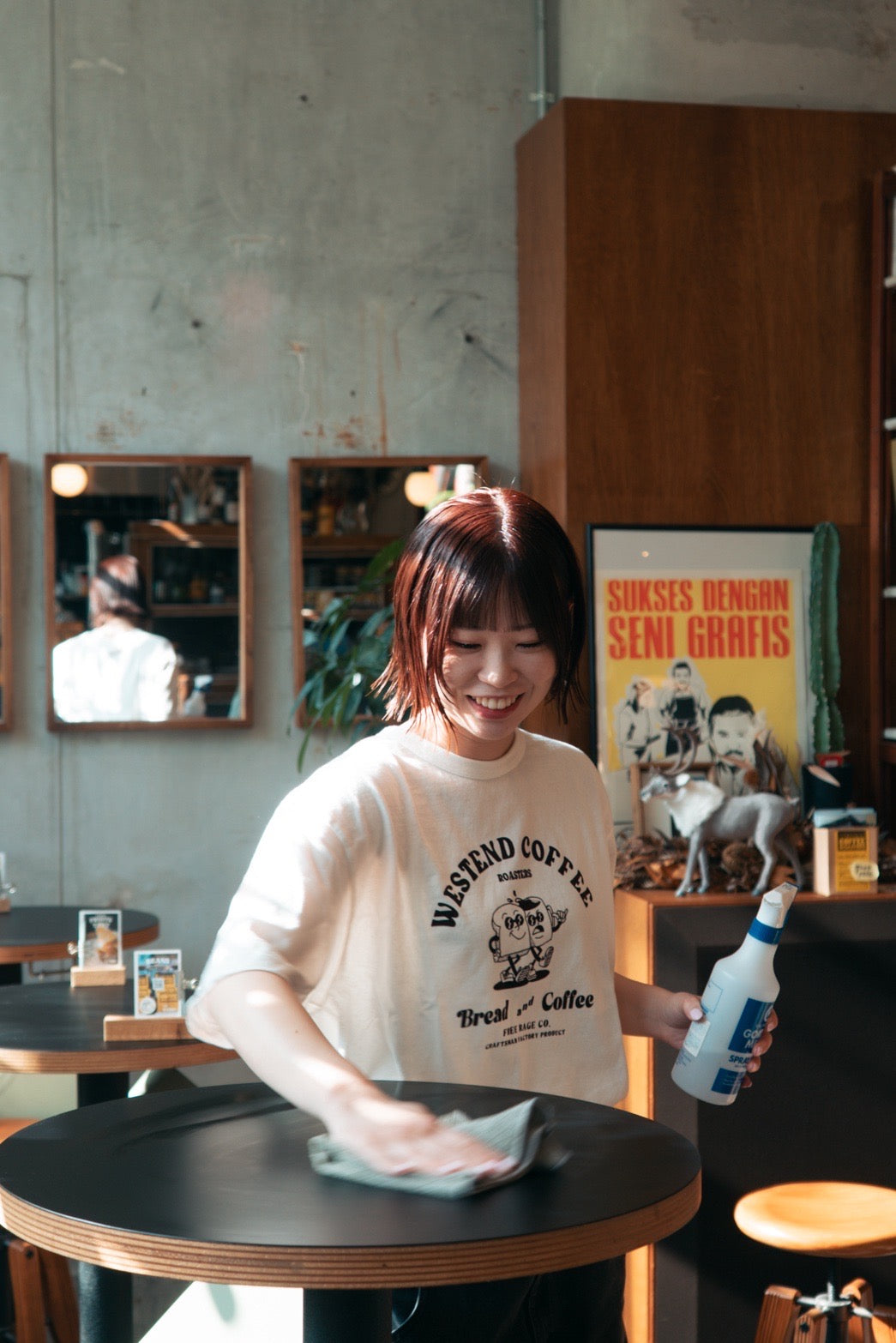 "WESTEND COFFEE ROASTERS" リサイクルコットンTee (Bread and Coffee ver,)