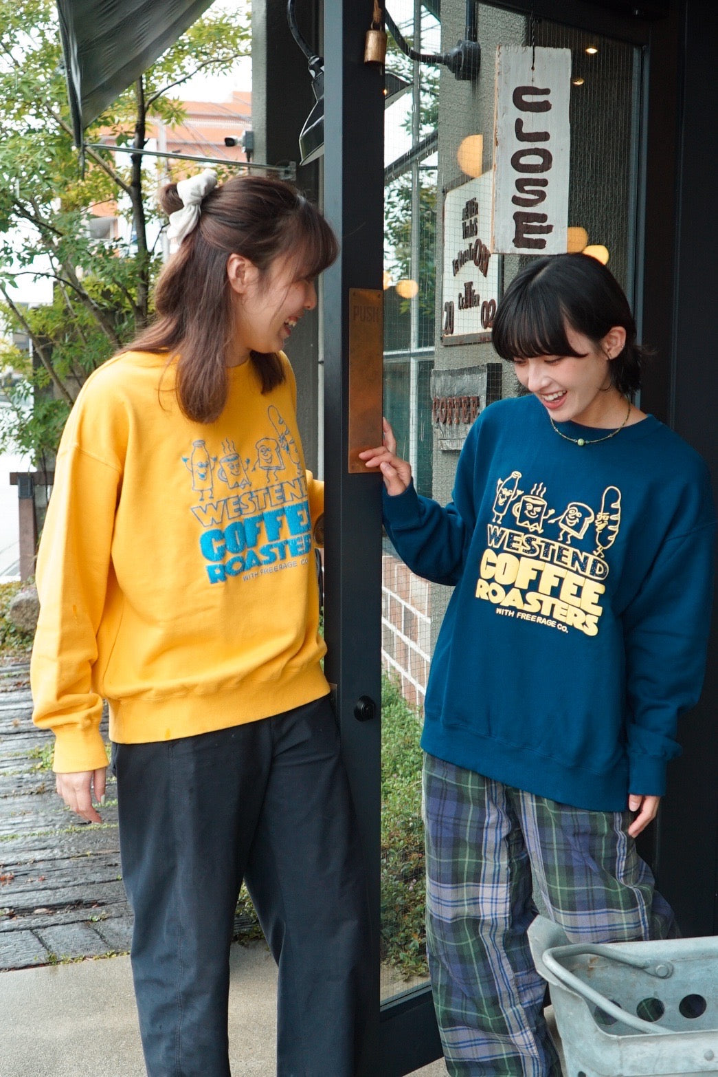 "WESTEND COFFEE ROASTERS" 裏毛クルースウェット (Bread and Coffee ver,)