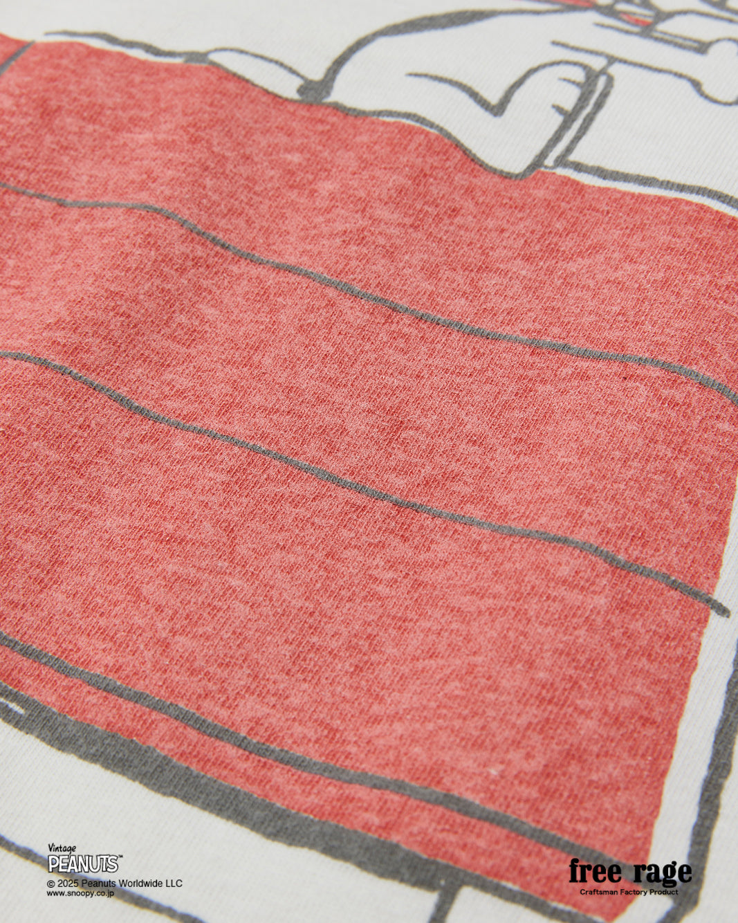 予約商品・【PEANUTS×free rage】FLYING ACE リサイクルコットン半袖Tシャツ