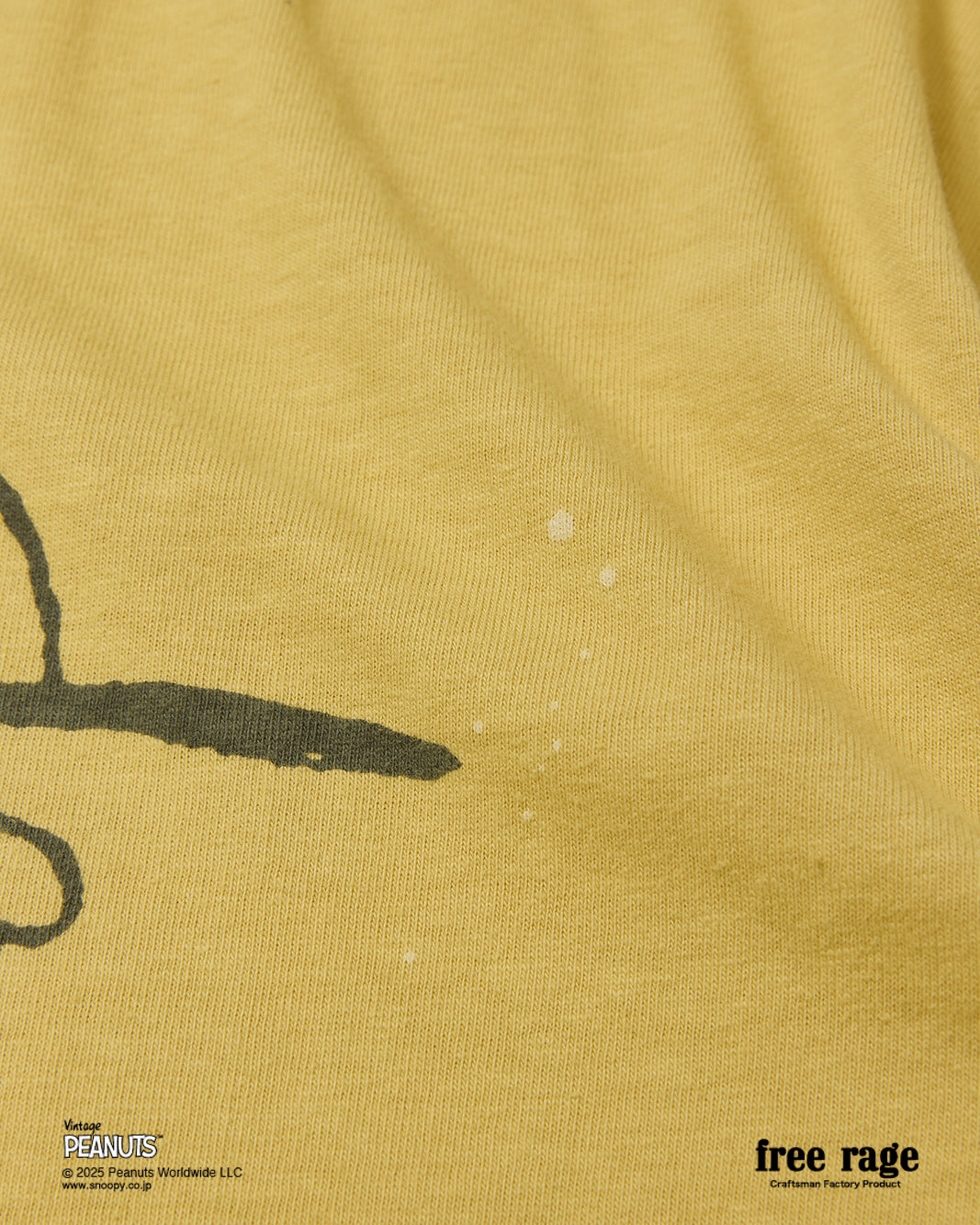 予約商品・【PEANUTS×free rage】CharlieBrown リサイクルコットン半袖Tシャツ