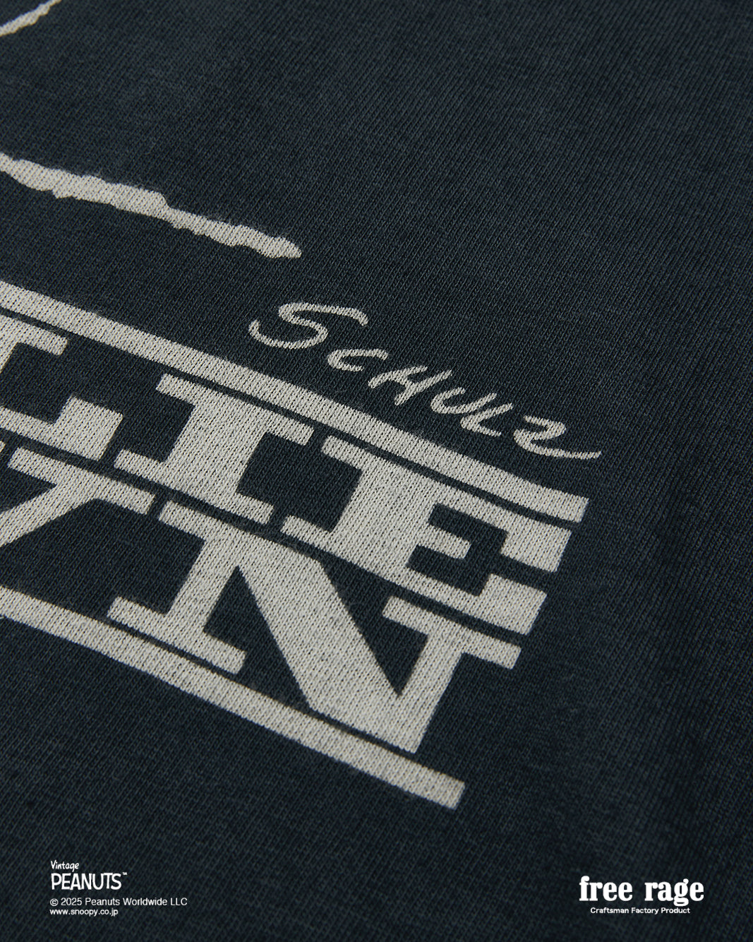 予約商品・【PEANUTS×free rage】CharlieBrown リサイクルコットン半袖Tシャツ