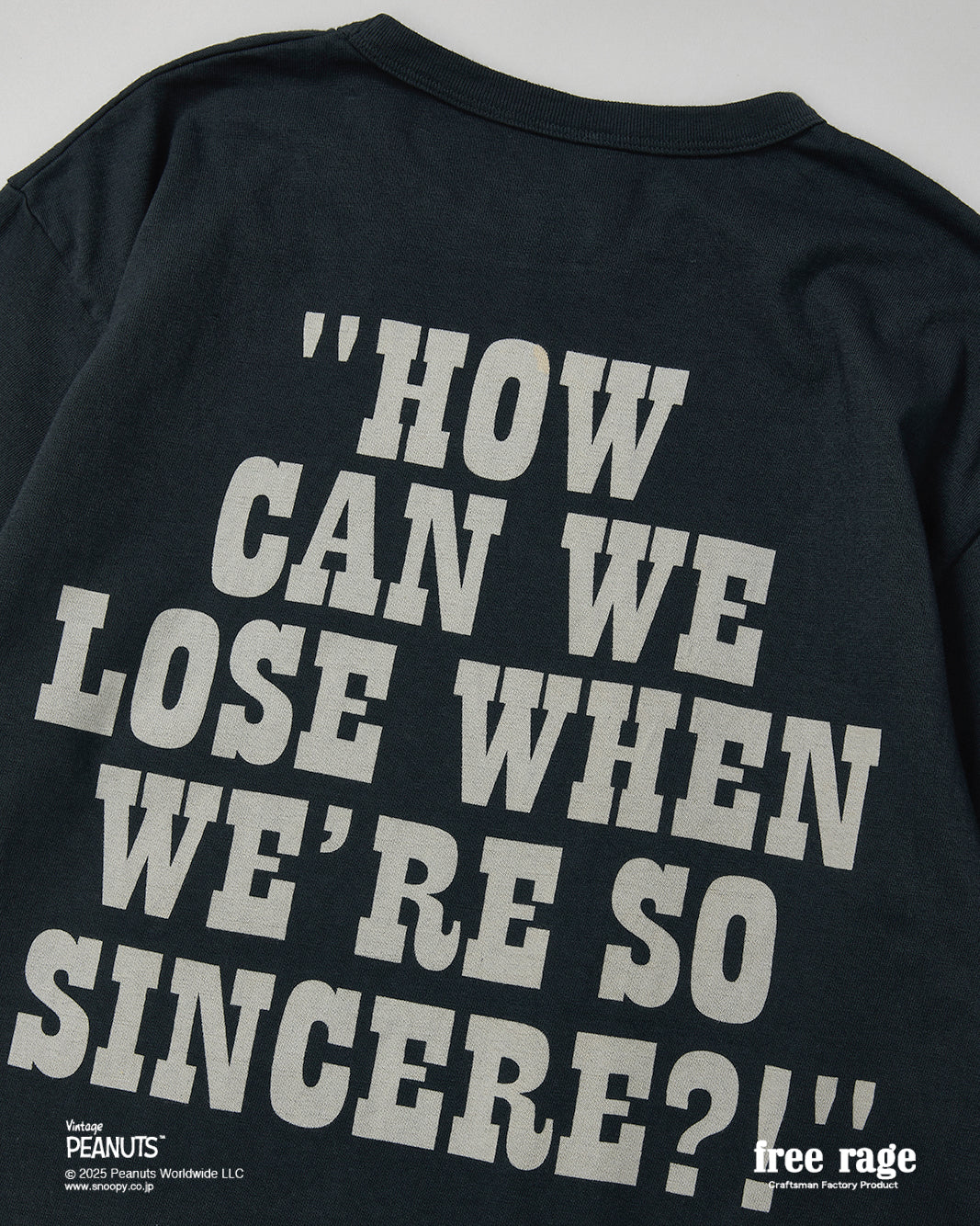 予約商品・【PEANUTS×free rage】CharlieBrown リサイクルコットン半袖Tシャツ