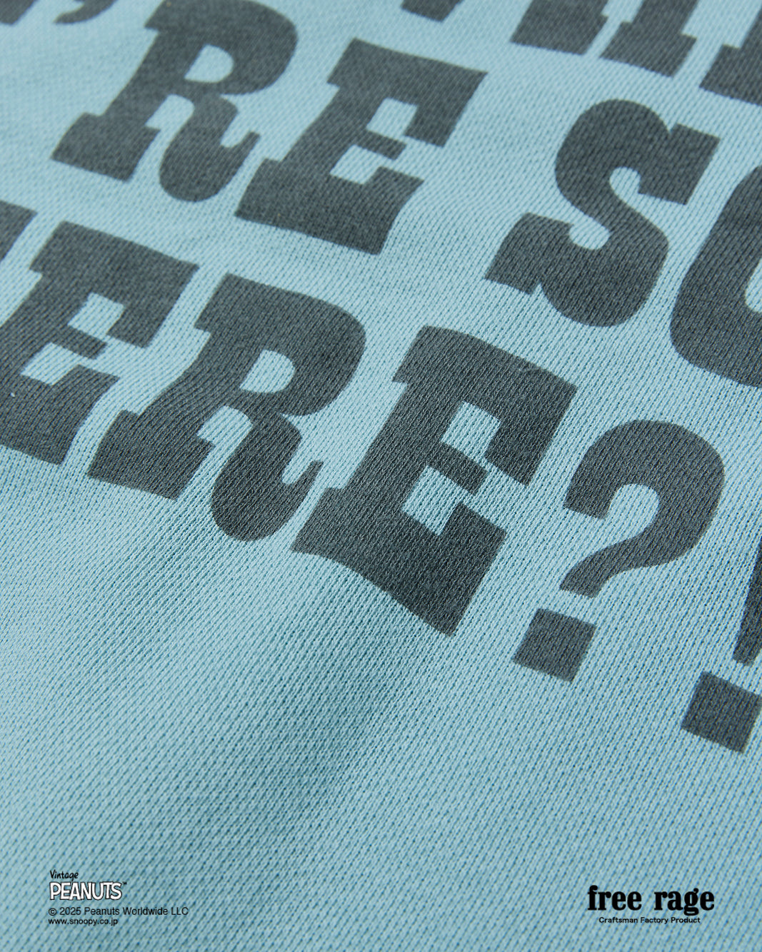 予約商品・【PEANUTS×free rage】CharlieBrown ラグランクルースウェット