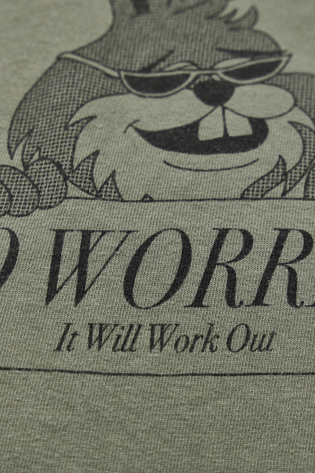 "NO WORRIES" リサイクルコットンTee