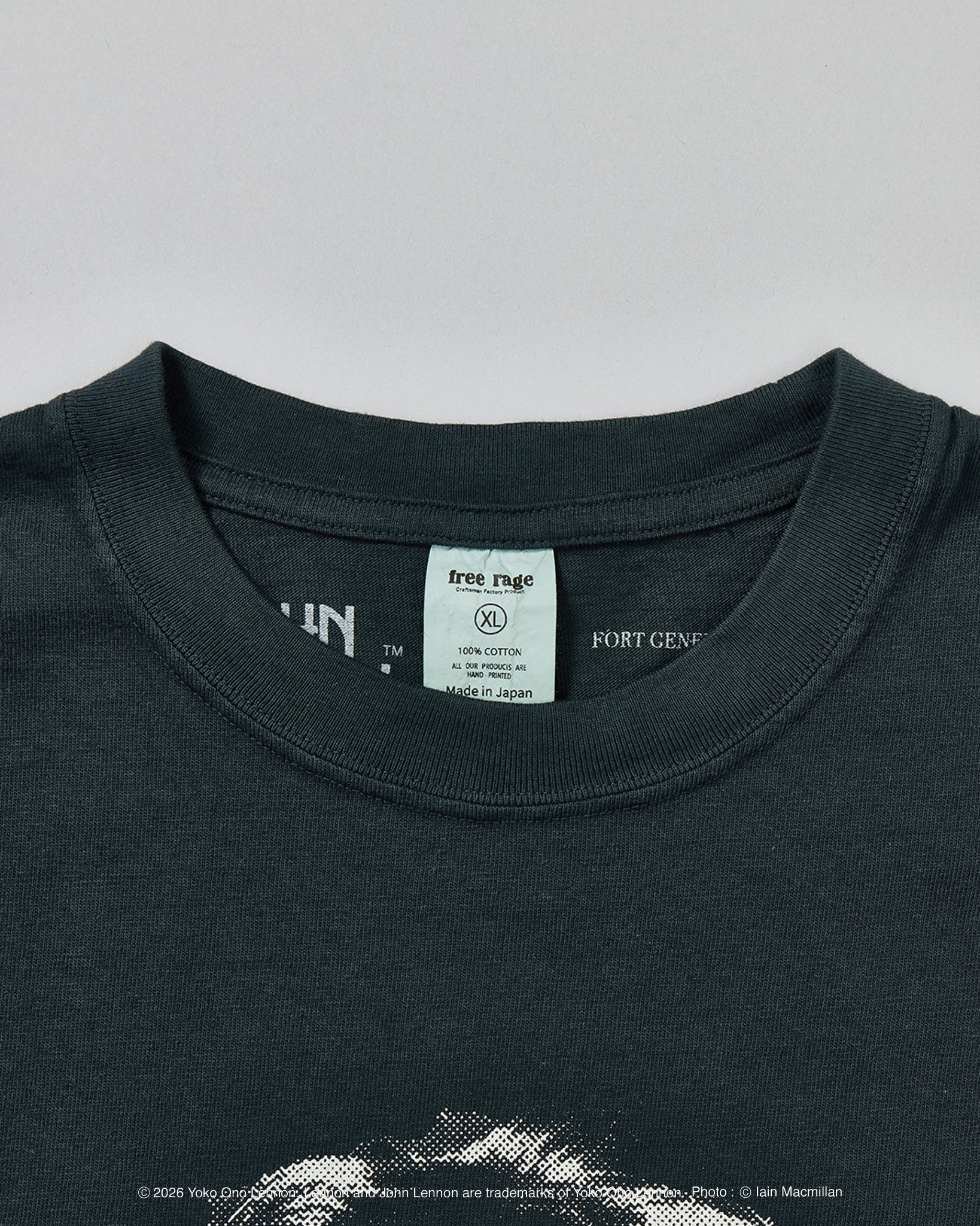 【John Lennon×free rage】Portrait リサイクルコットン半袖Tシャツ
