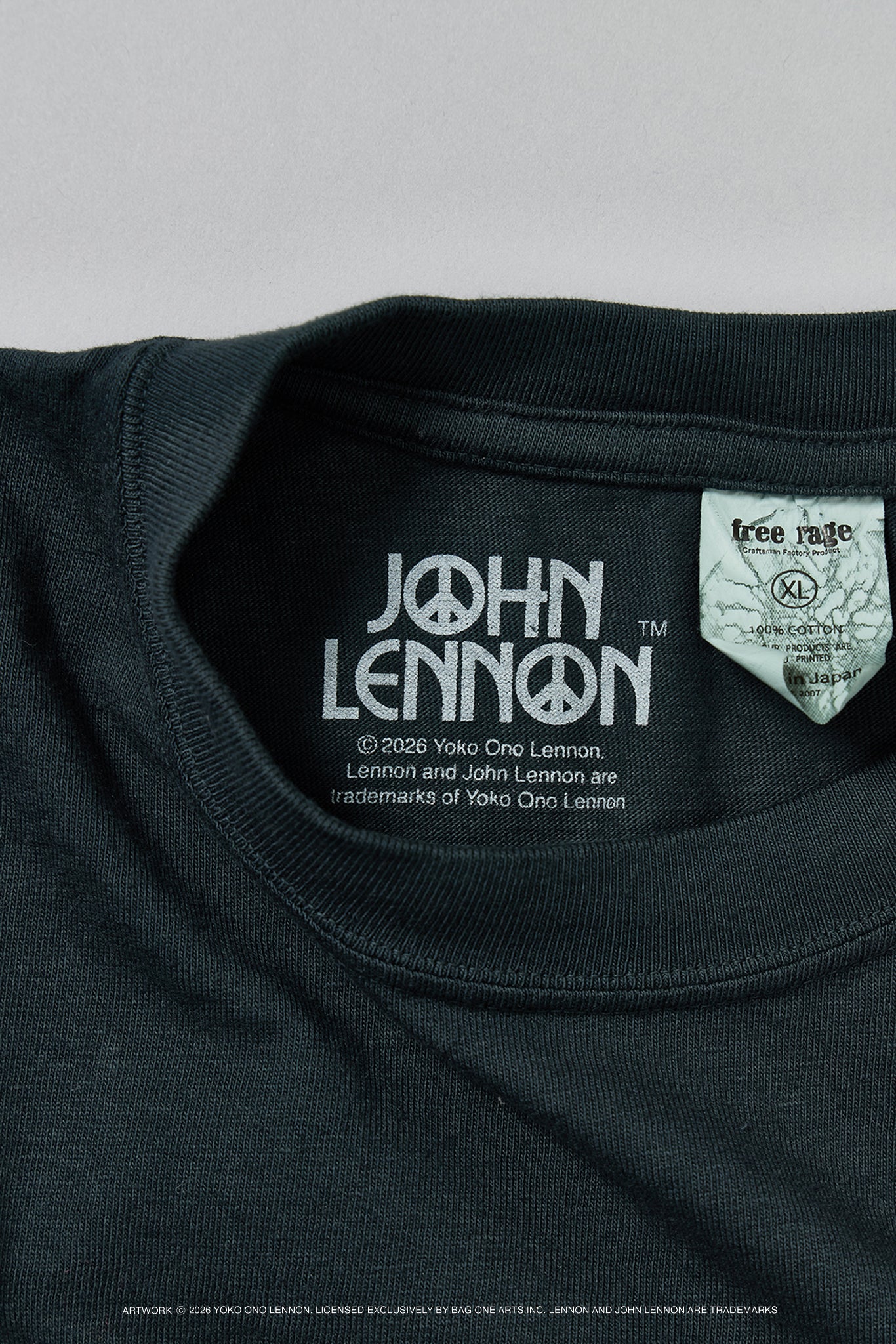 【John Lennon×free rage】ART リサイクルコットン半袖Tシャツ