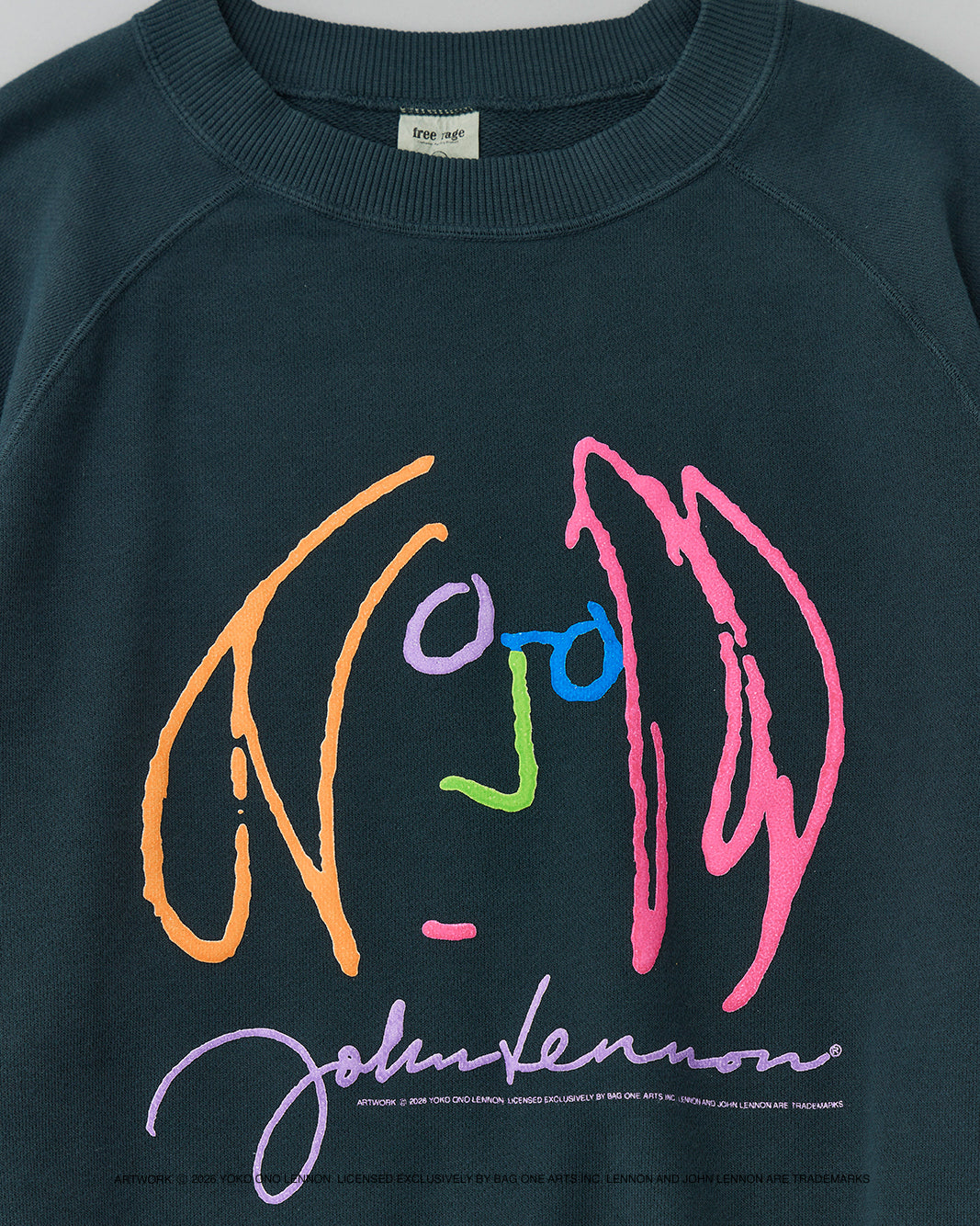 【John Lennon×free rage】ART Raglan Crew Sweat