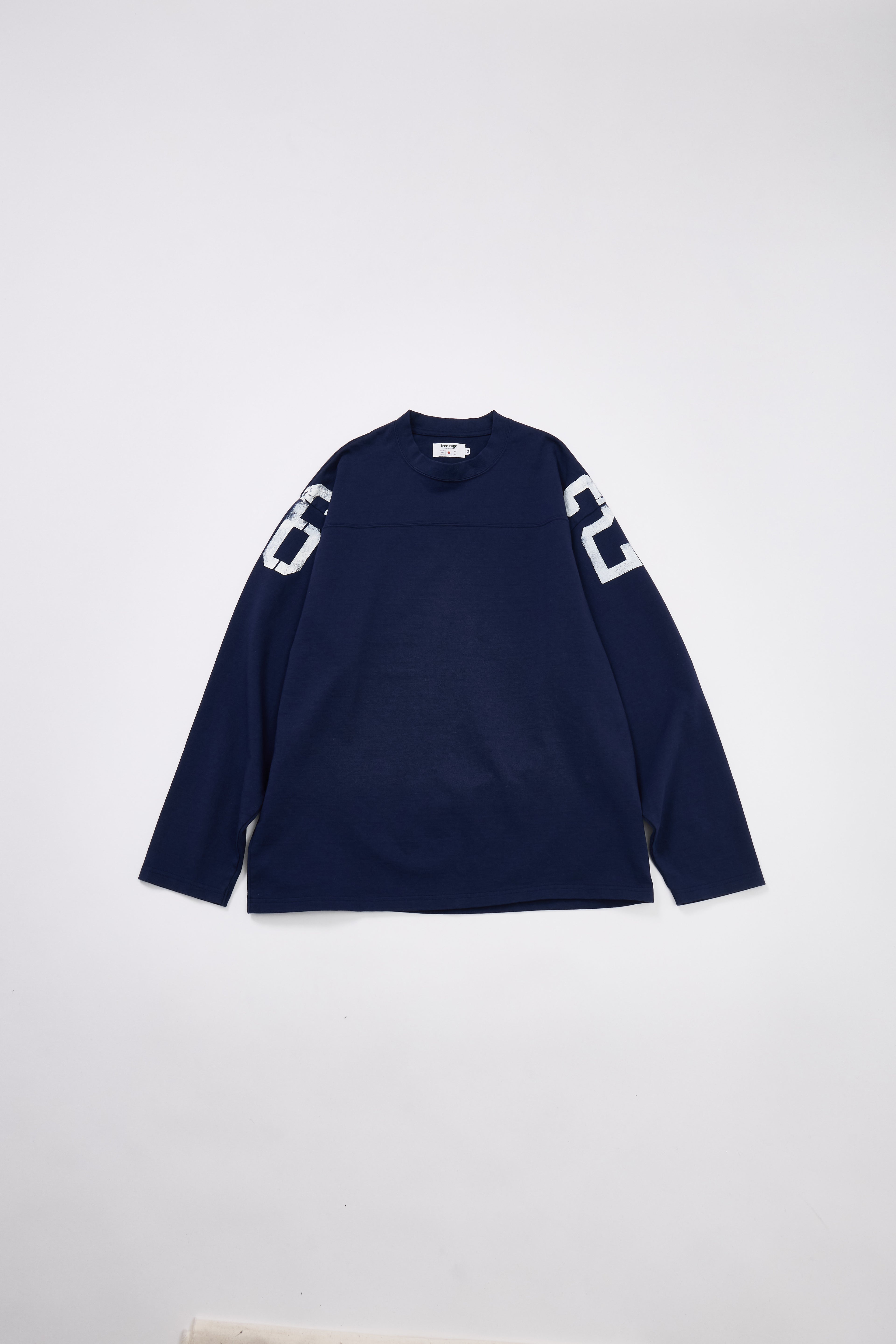 【受注予約】ハンドクラフト ラフ&タフ フットボール長袖Tシャツ/Number Roller Paint
