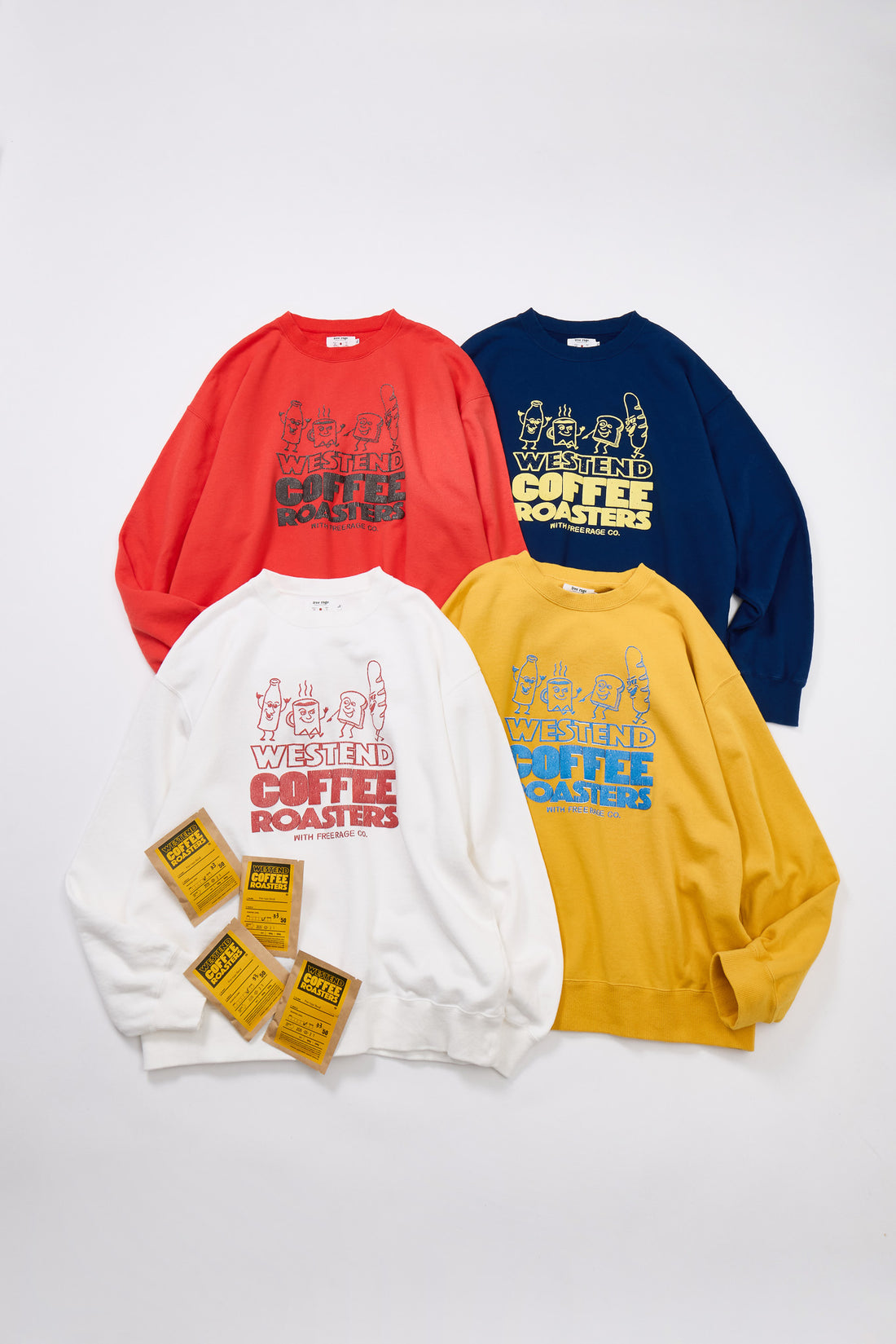 "WESTEND COFFEE ROASTERS" 裏毛クルースウェット (Bread and Coffee ver,)