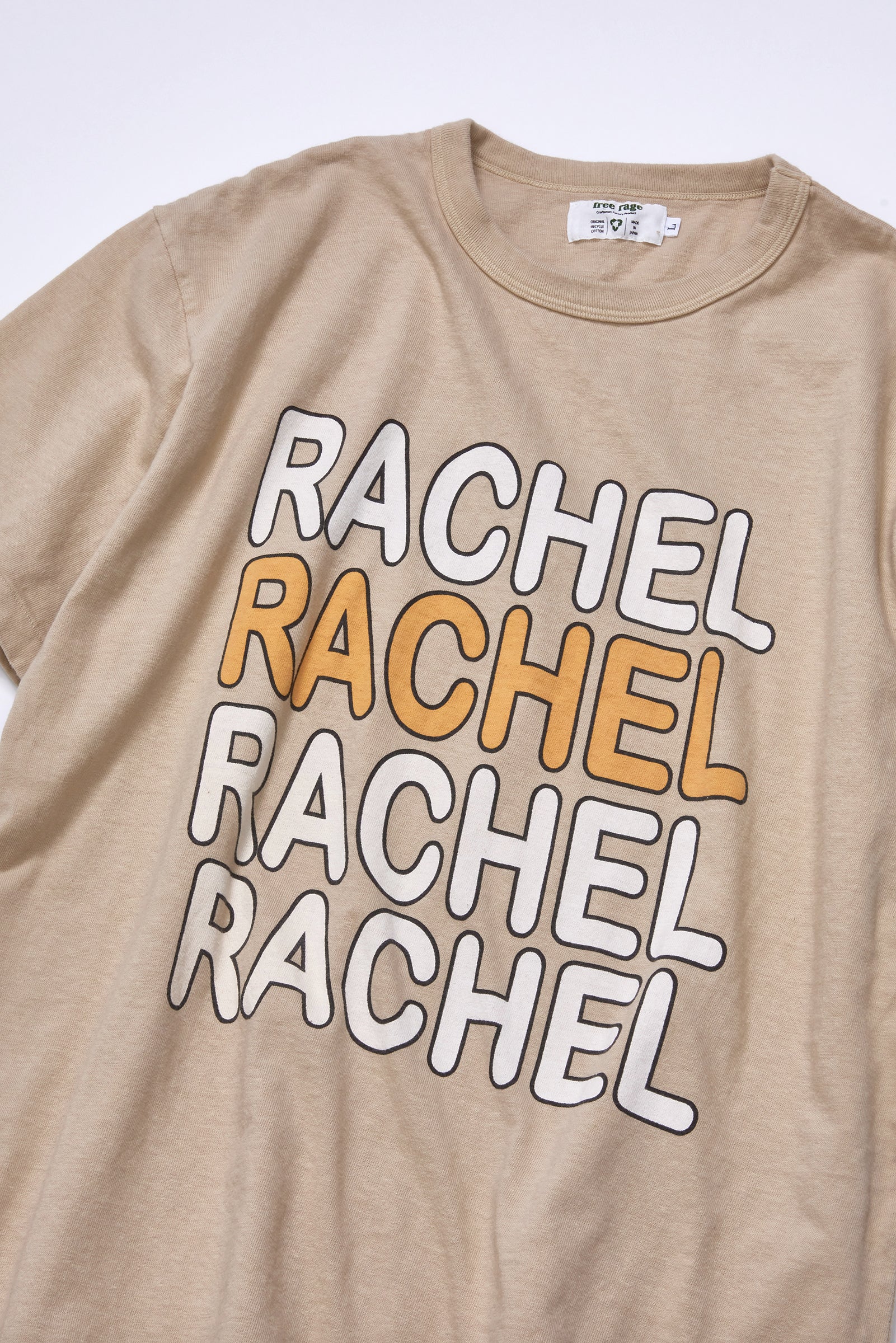 "RACHEL BIGLOGO" リサイクルコットンTee