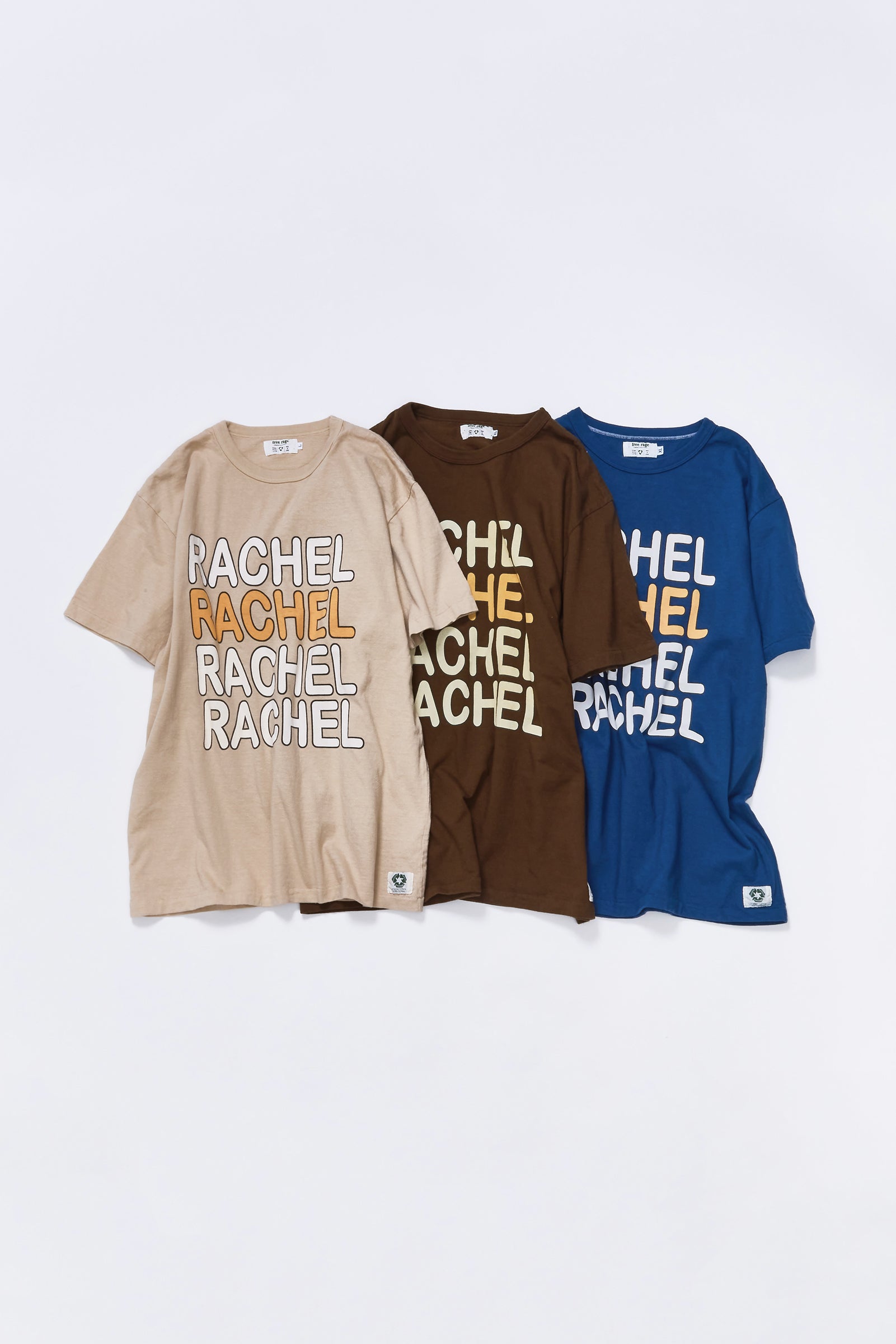 "RACHEL BIGLOGO" リサイクルコットンTee