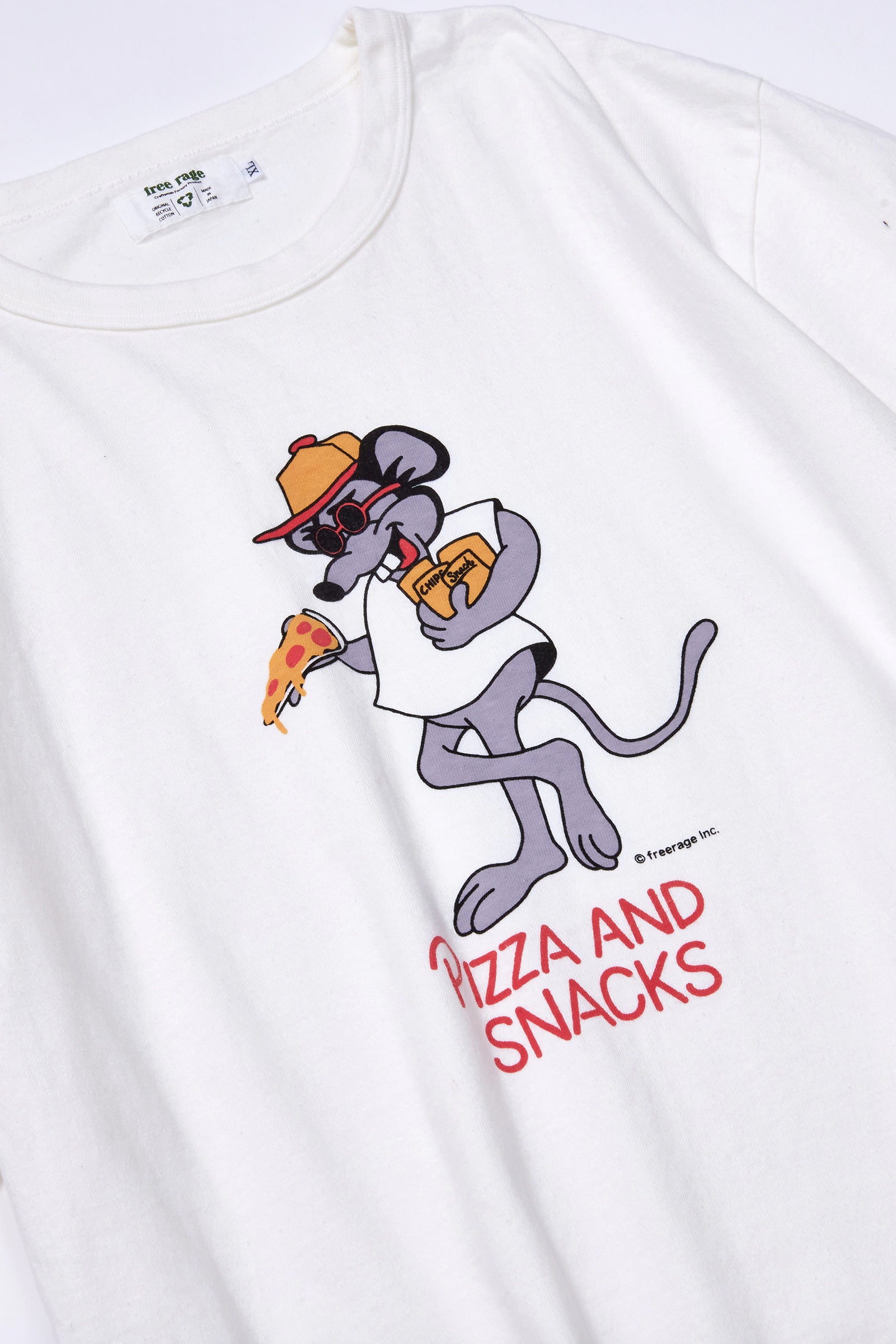 "PIZZA AND SNACKS vol.2" リサイクルコットンTee