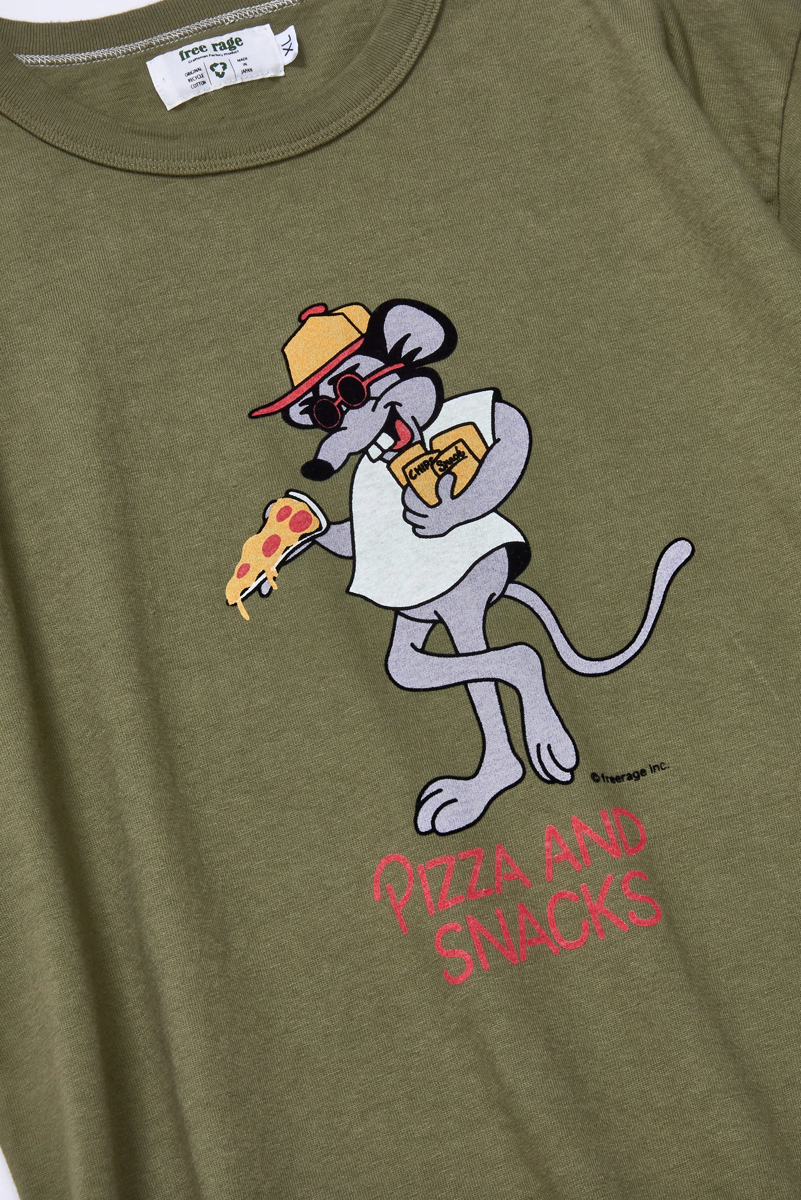 "PIZZA AND SNACKS vol.2" リサイクルコットンTee