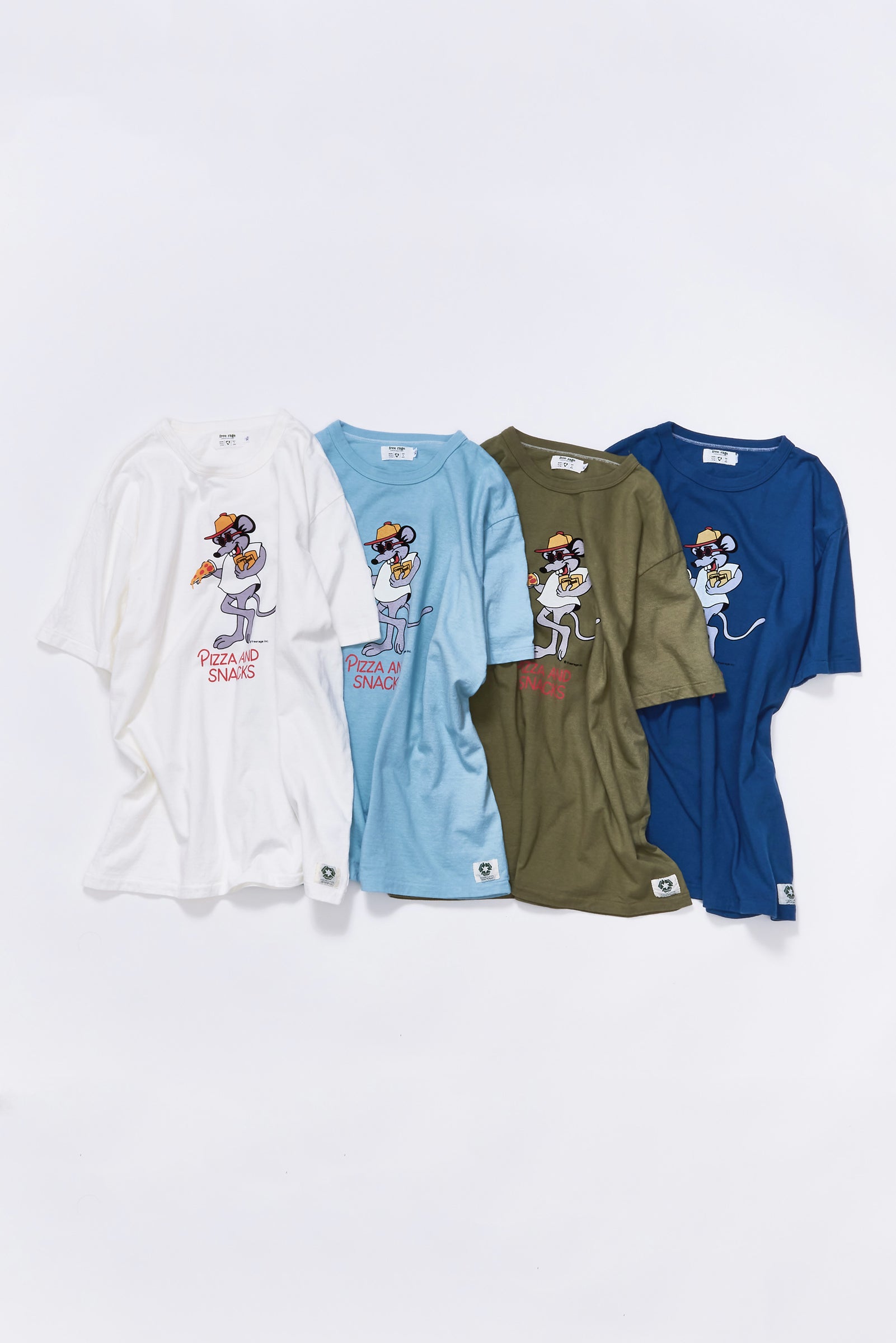 "PIZZA AND SNACKS vol.2" リサイクルコットンTee