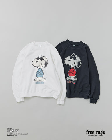 【PEANUTS×free rage】JOE COOL ラグランクルースウェット